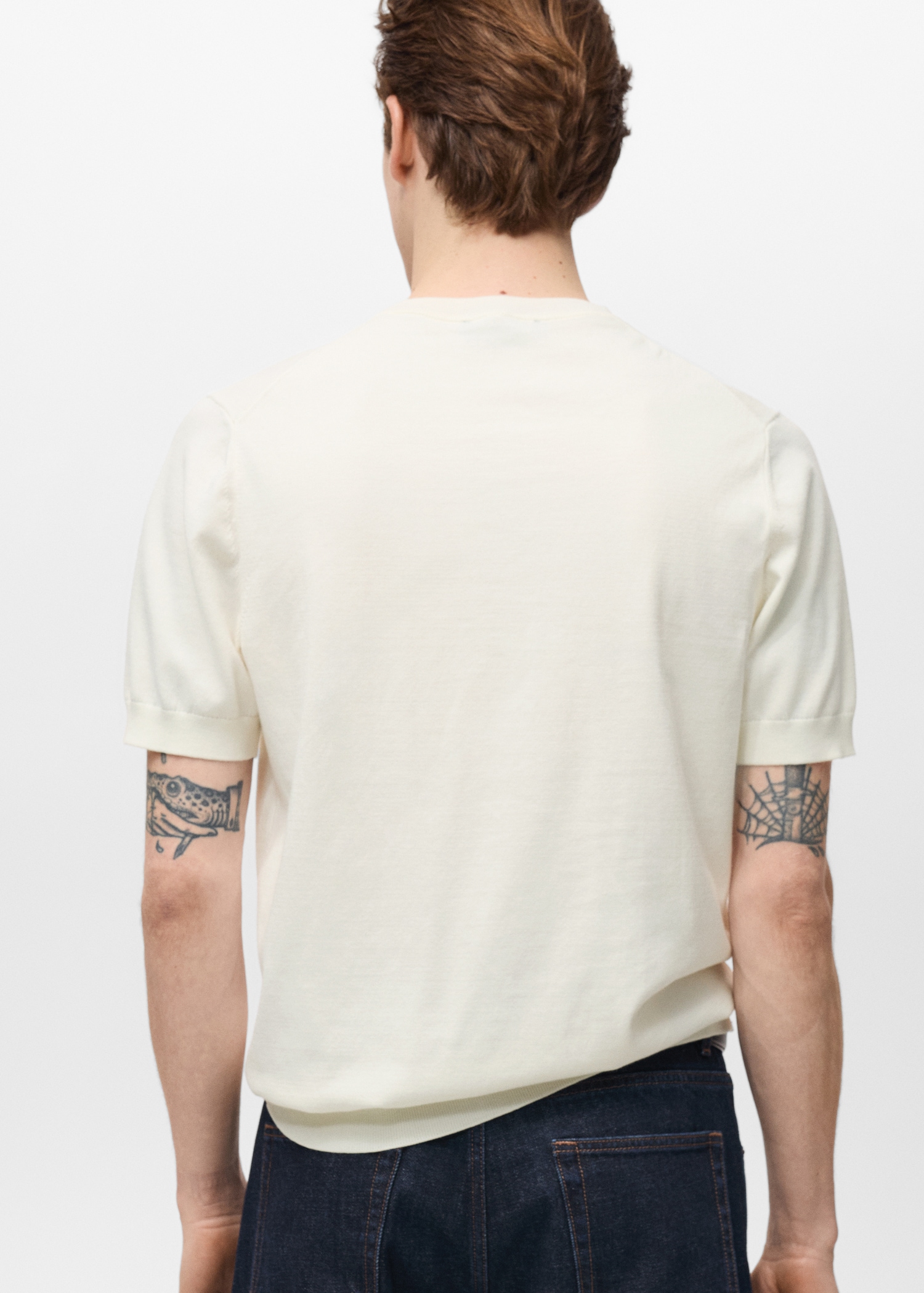Camiseta punto fino algodón - Reverso del artículo