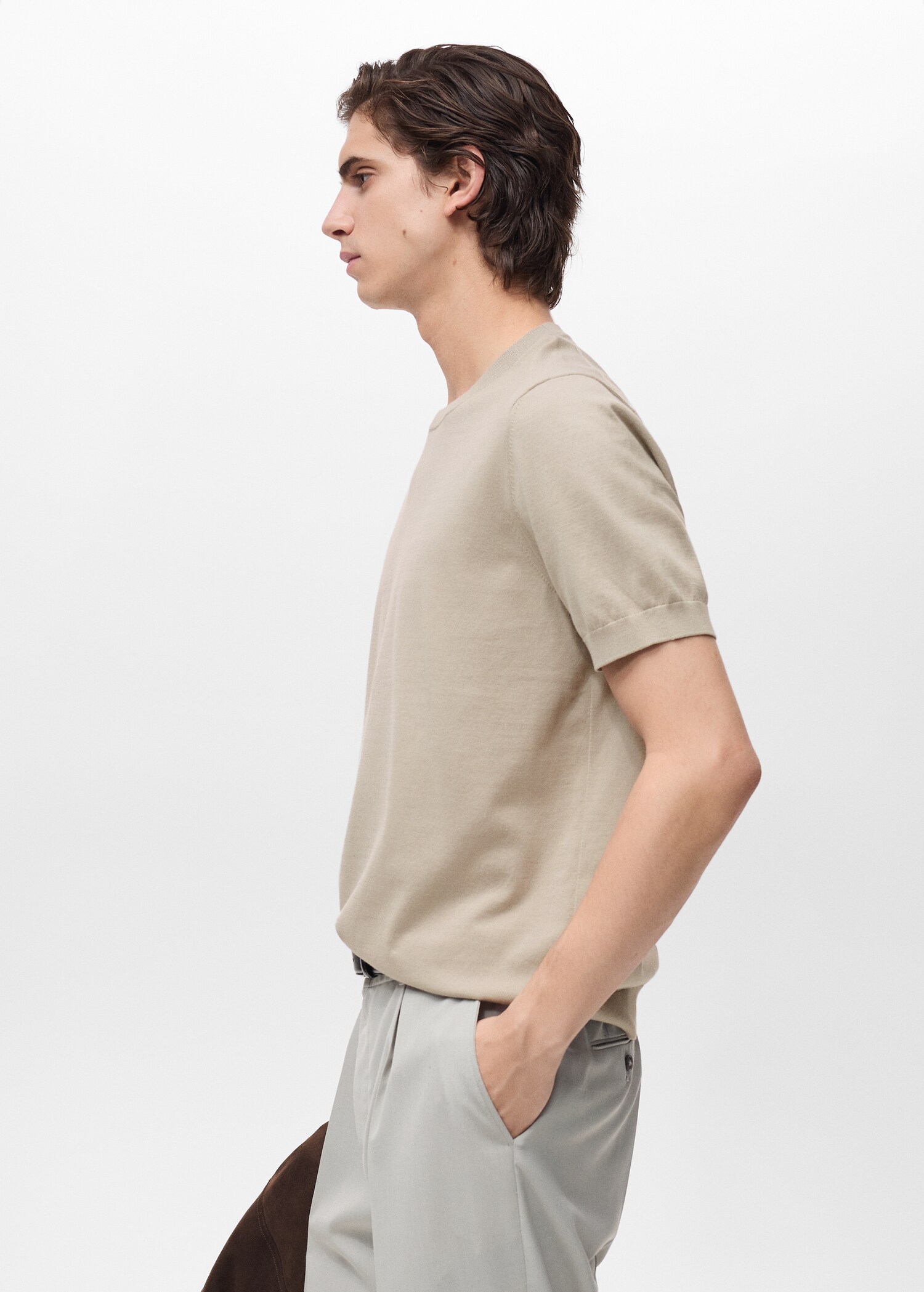 Cotton fine-knit t-shirt - Details of the article 2