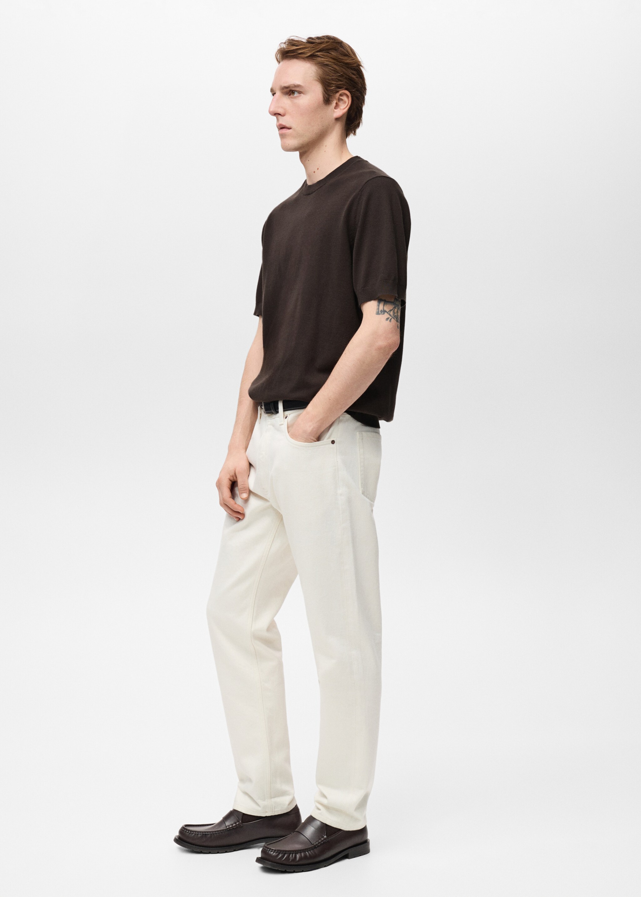 Cotton fine-knit t-shirt - Details of the article 2
