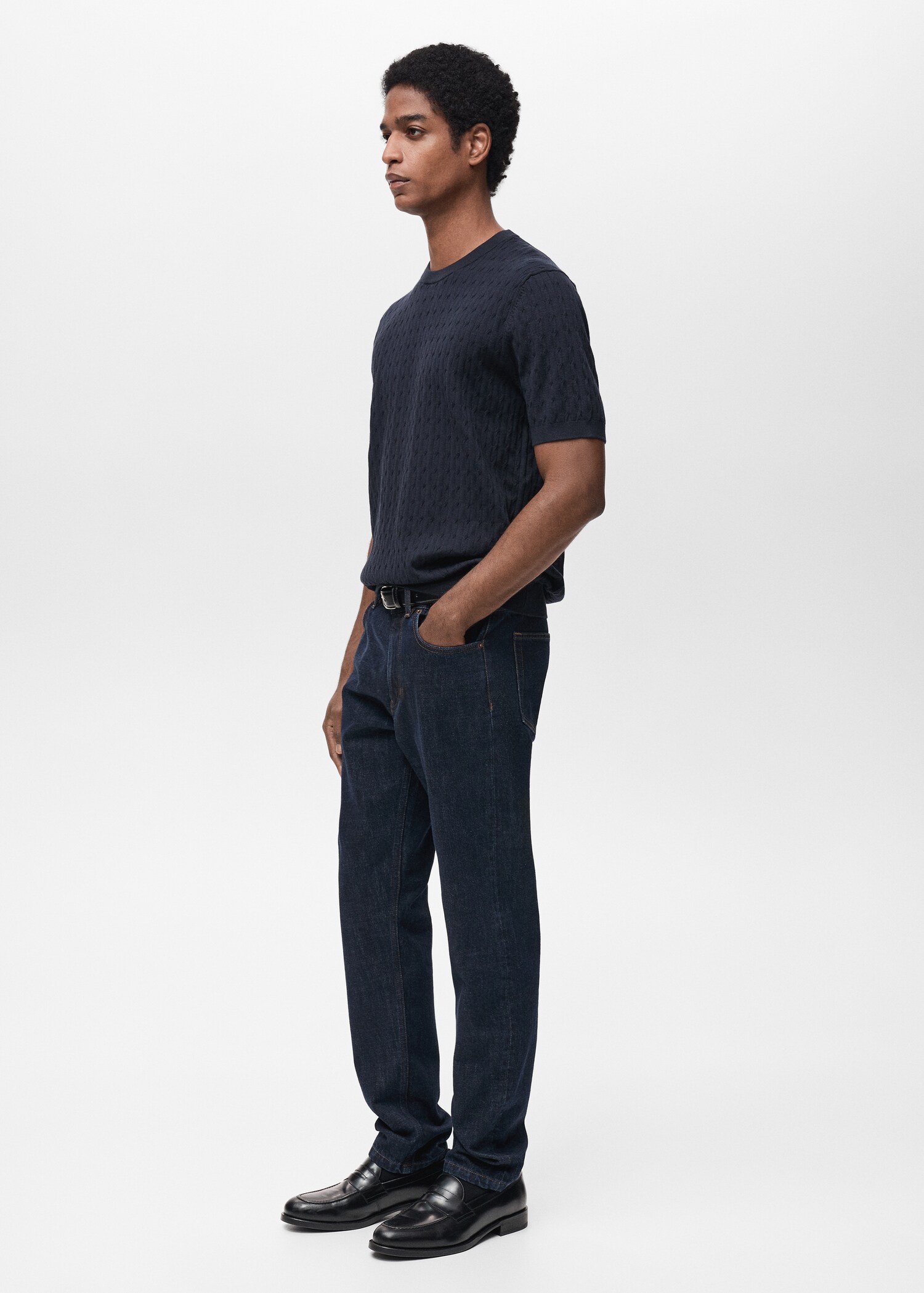 Braided fine-knit t-shirt - Details of the article 2