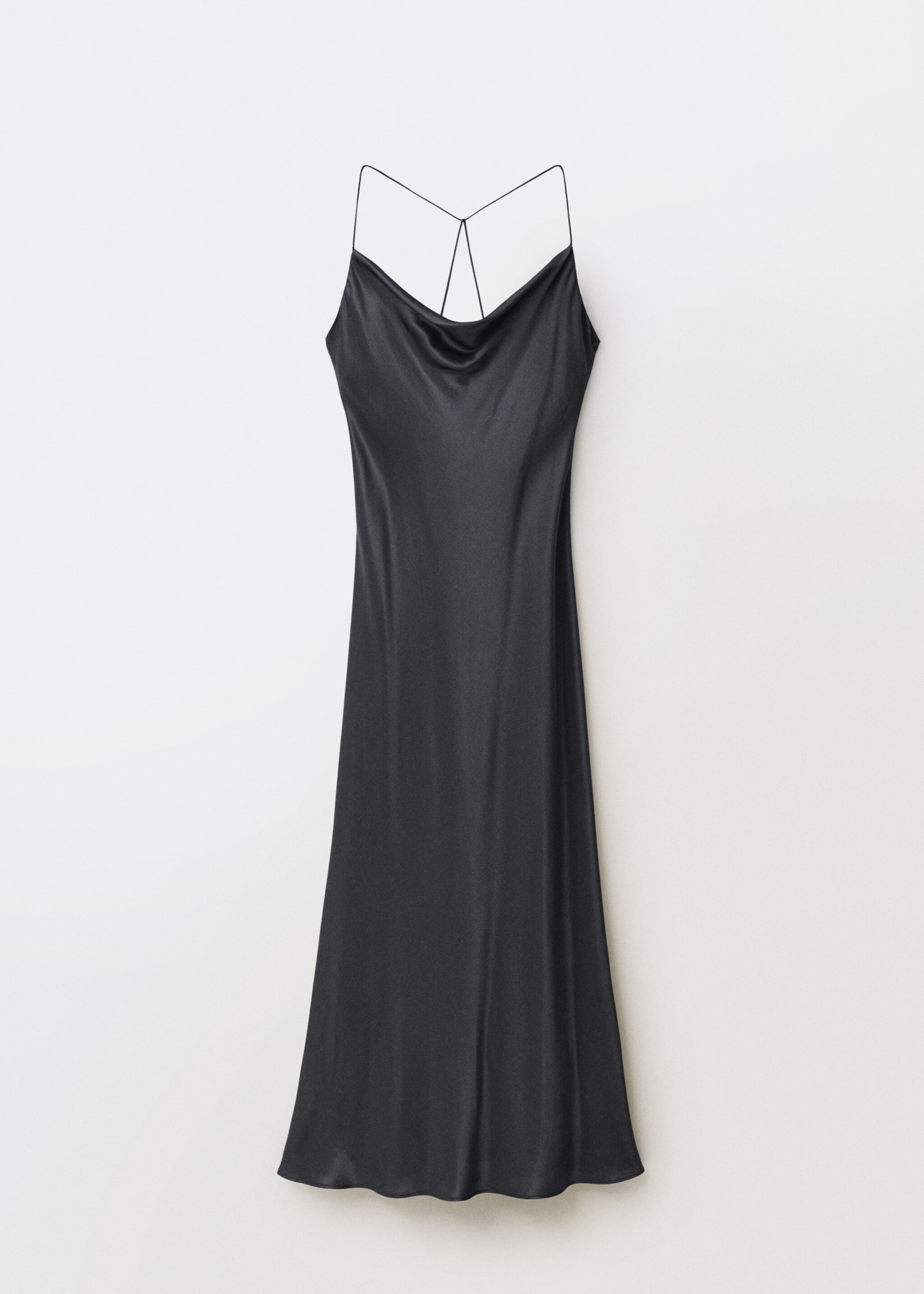 Silk dress with draped neckline - Article without model