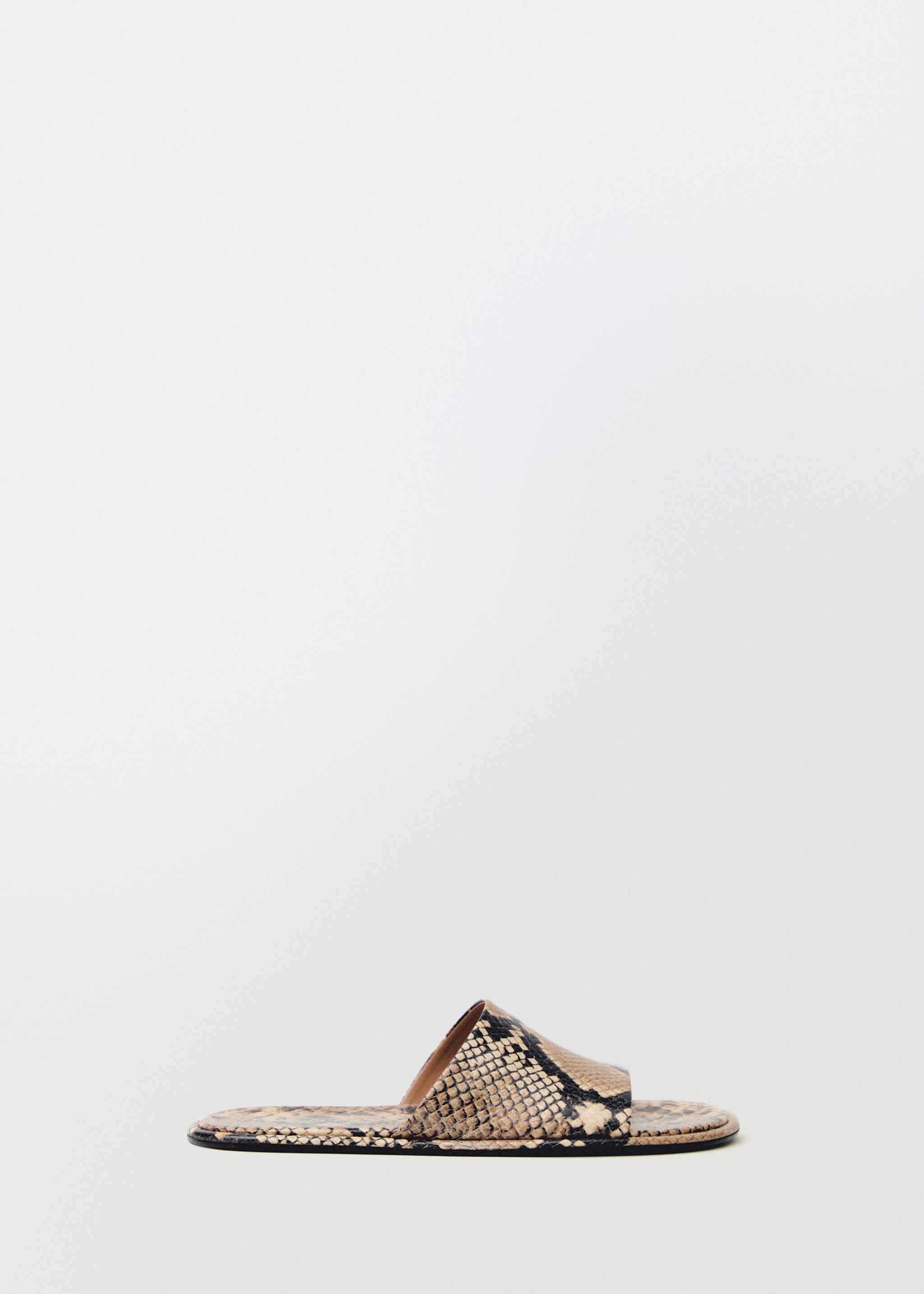 Animal-print leather sandals - Article without model