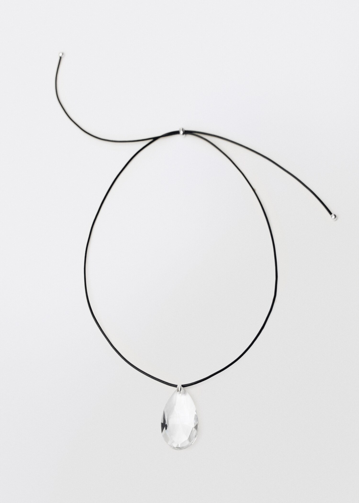 Collar piel colgante cristal - Artículo sin modelo