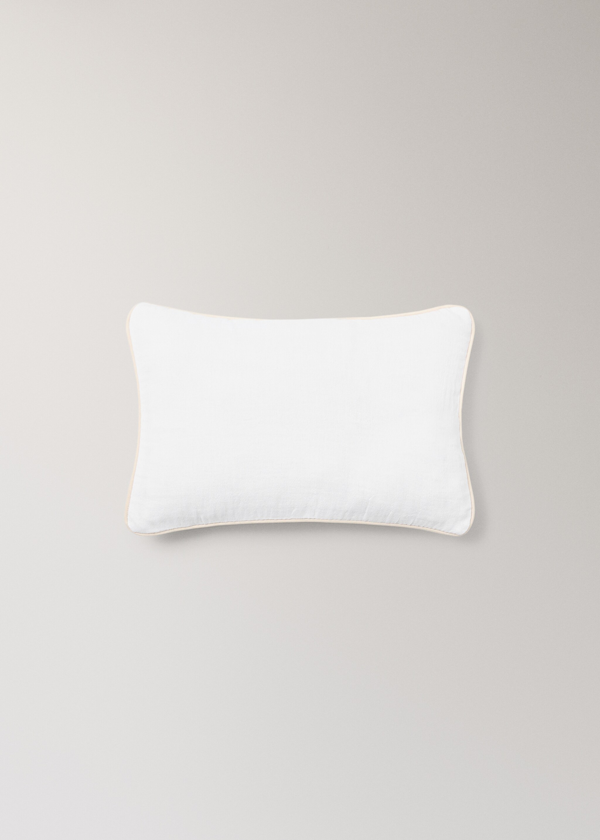 Set of chiffon cotton top sheet and pillowcase for mini cot - Details of the article 2, White. Ref: 87044428-00.