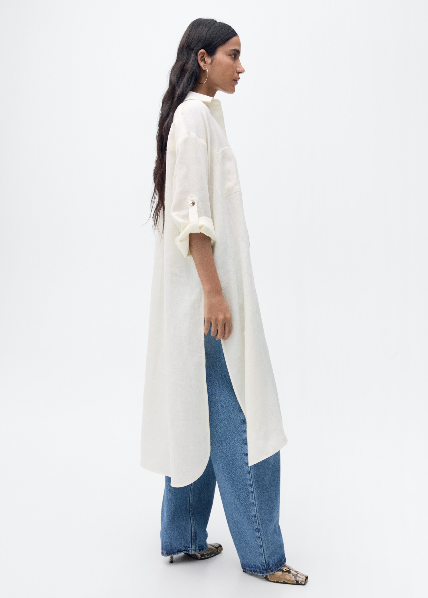 Linen long shirt - Details of the article 2