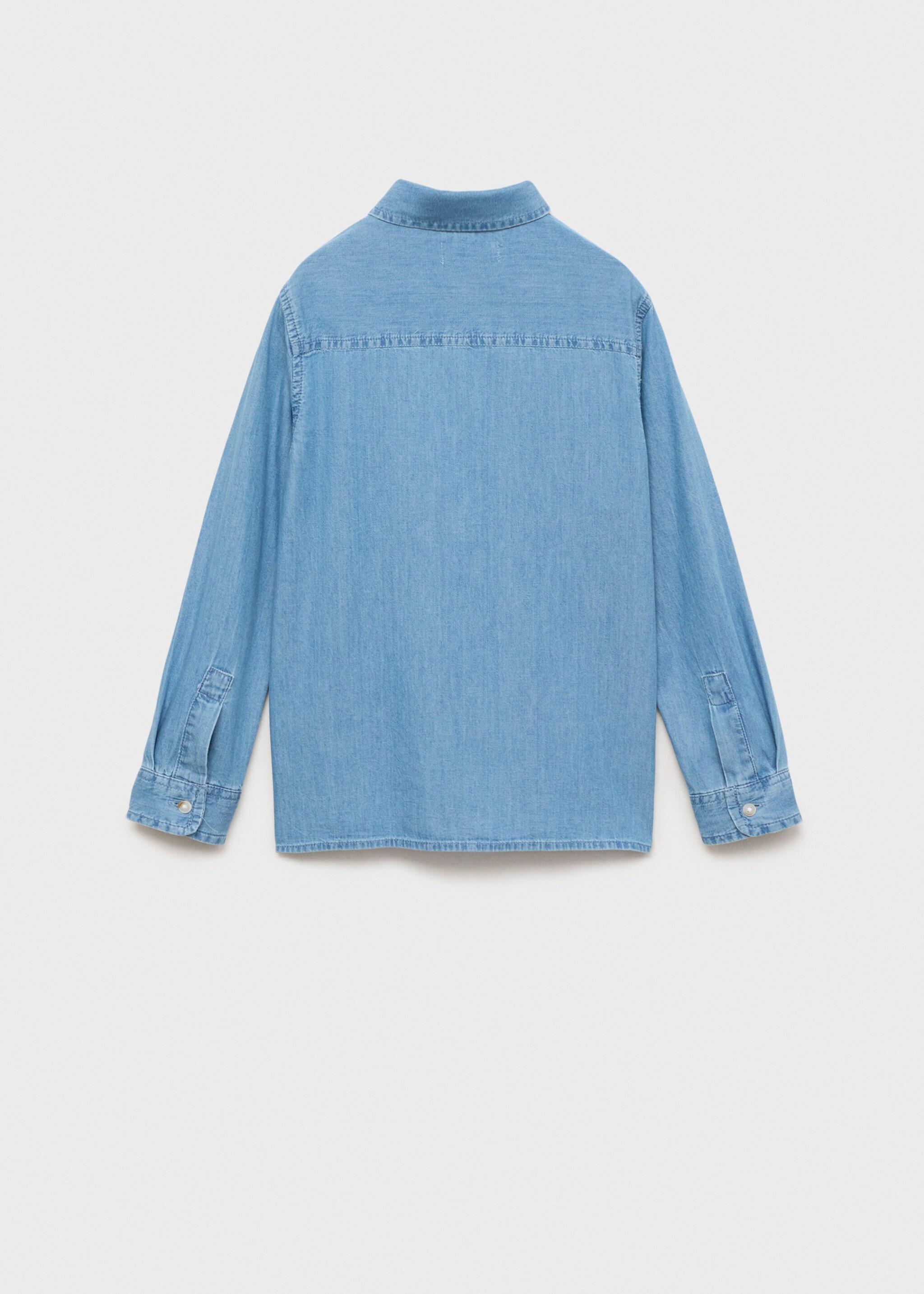 Denim shirt with polo collar - Reverse of the article