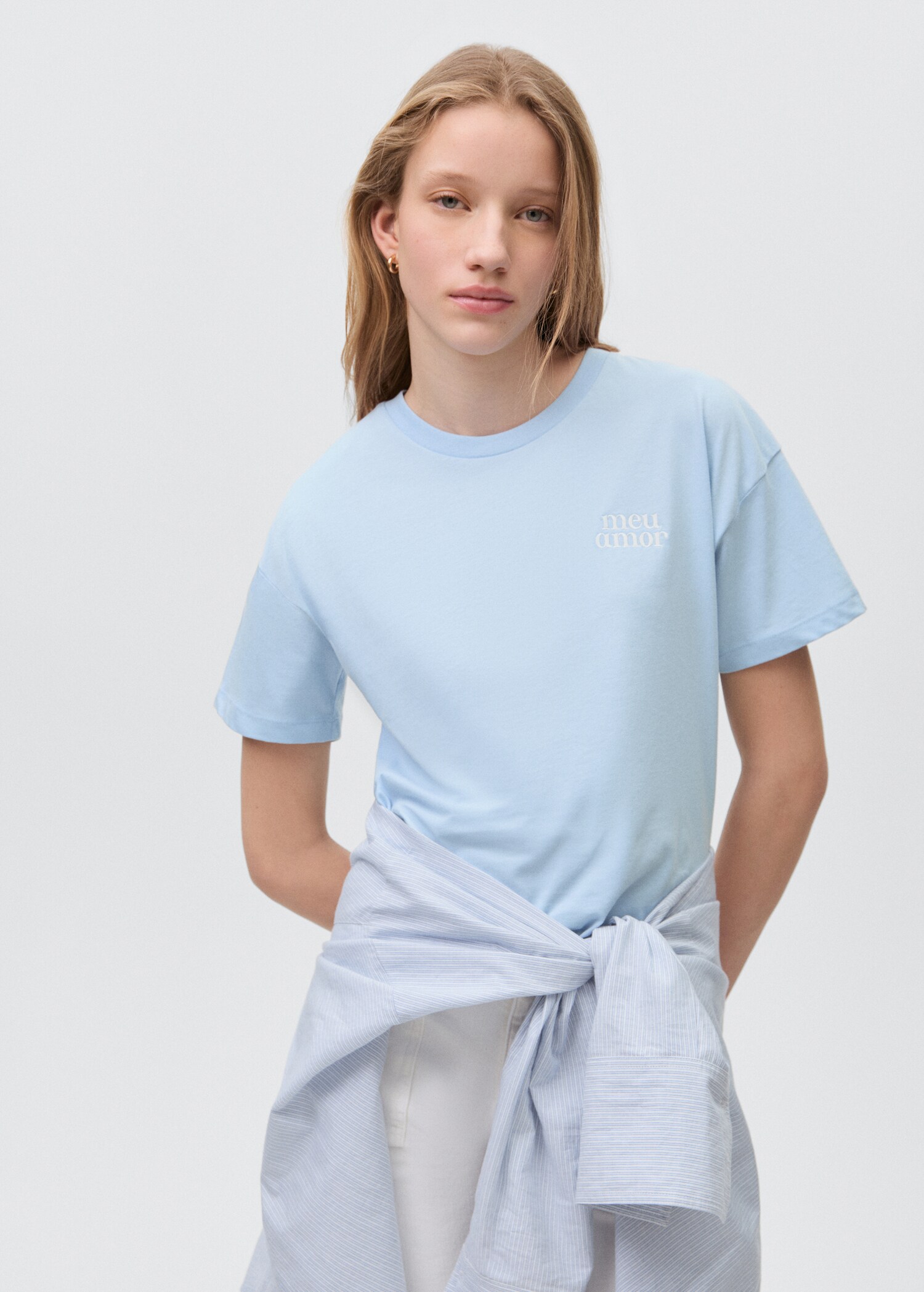 Message cotton T-shirt - Medium plane