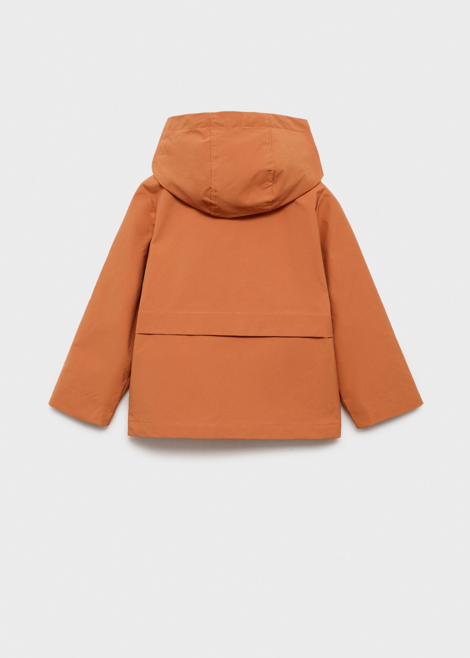 Hooded water-repellent parka - Reverse of the article