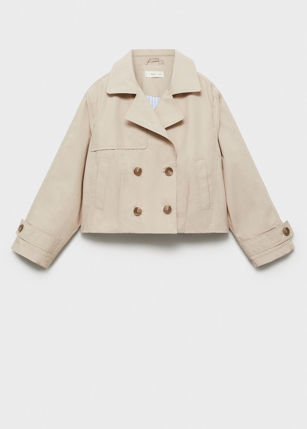 Cropped linen jacket - Women | MANGO OUTLET USA