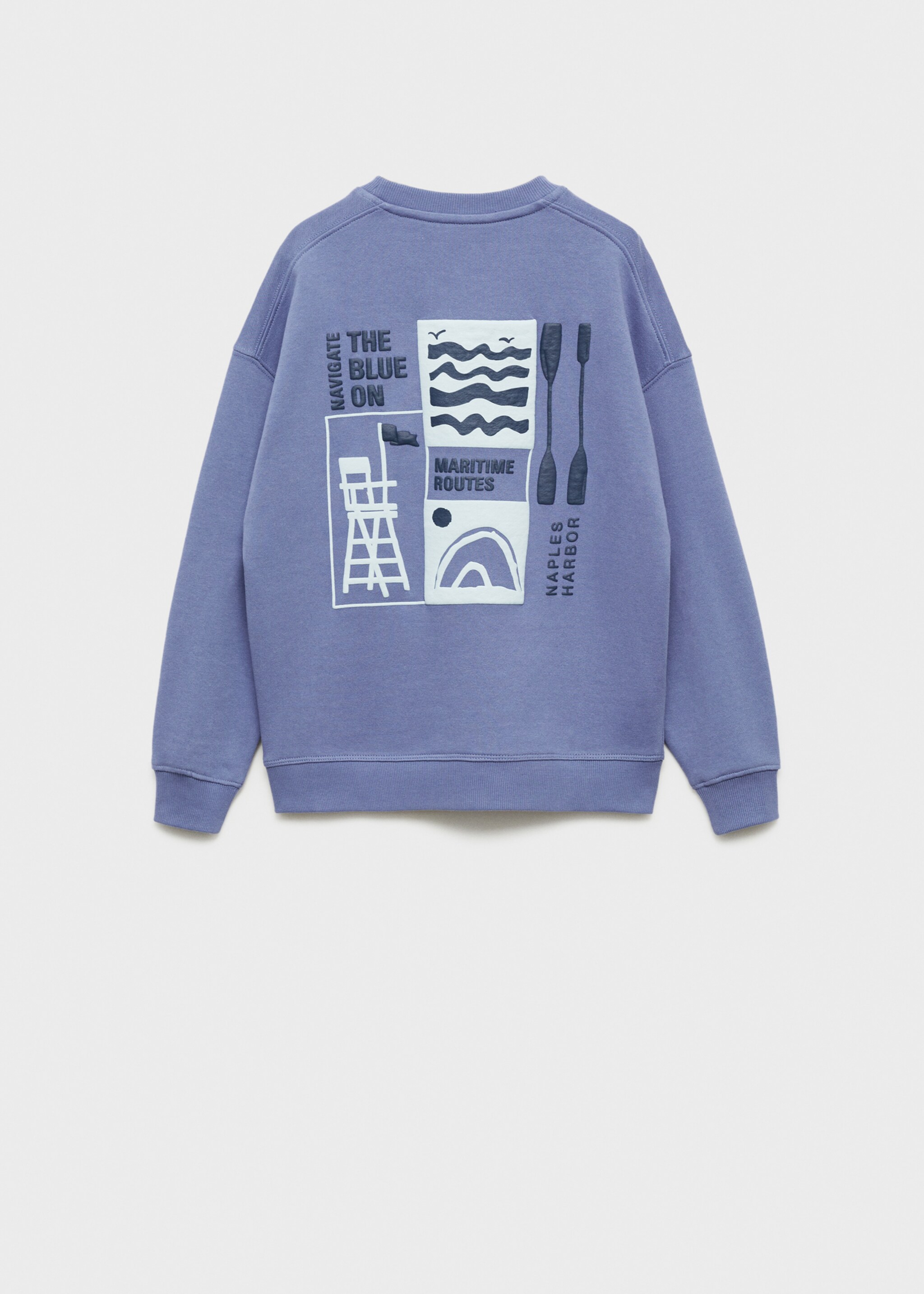 Printed cotton sweatshirt - Reverse of the article