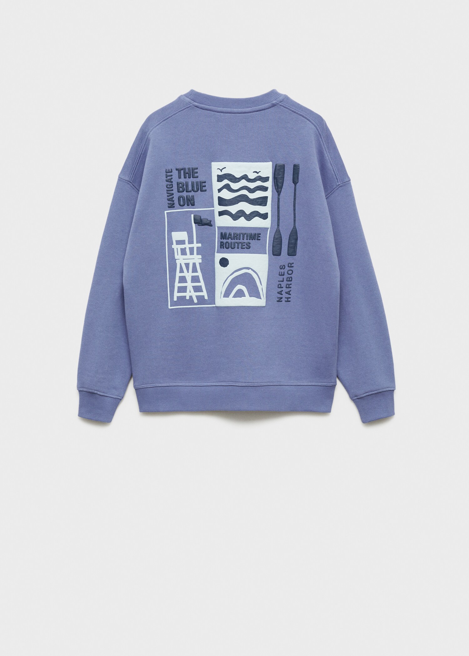 Printed cotton sweatshirt - Reverse of the article