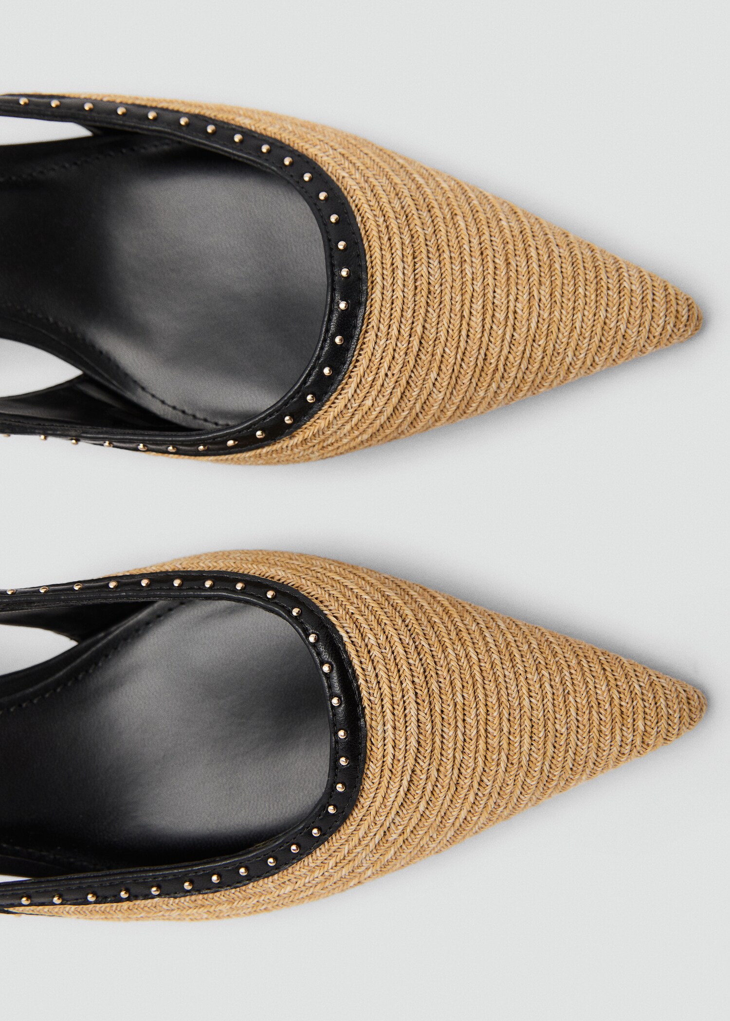 Natural fibre kitten-heel shoes - Details of the article 1