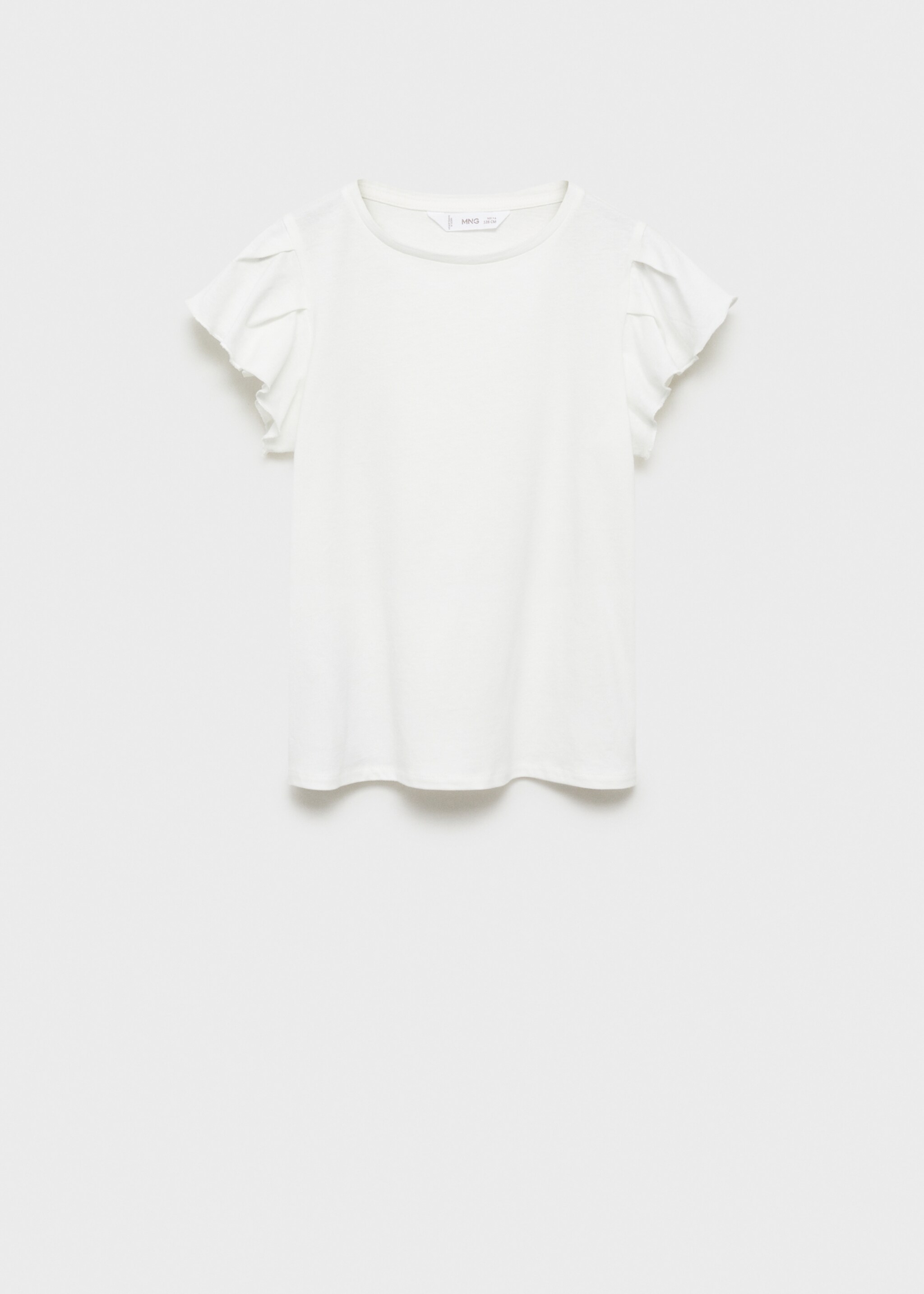 Kurzärmliges T-Shirt mit Rüschen - Artikel ohne Model