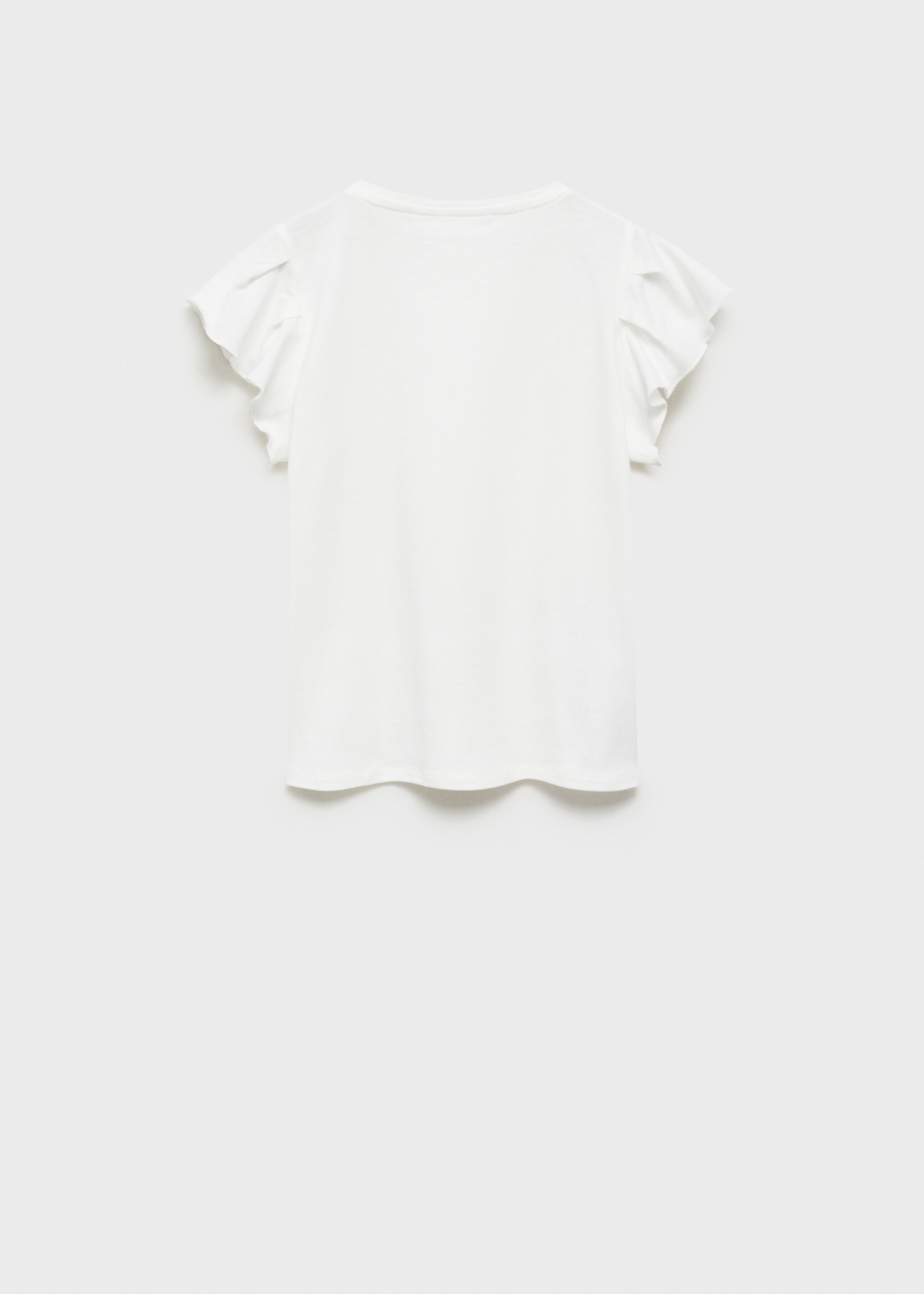 Kurzärmliges T-Shirt mit Rüschen - Rückseite des Artikels