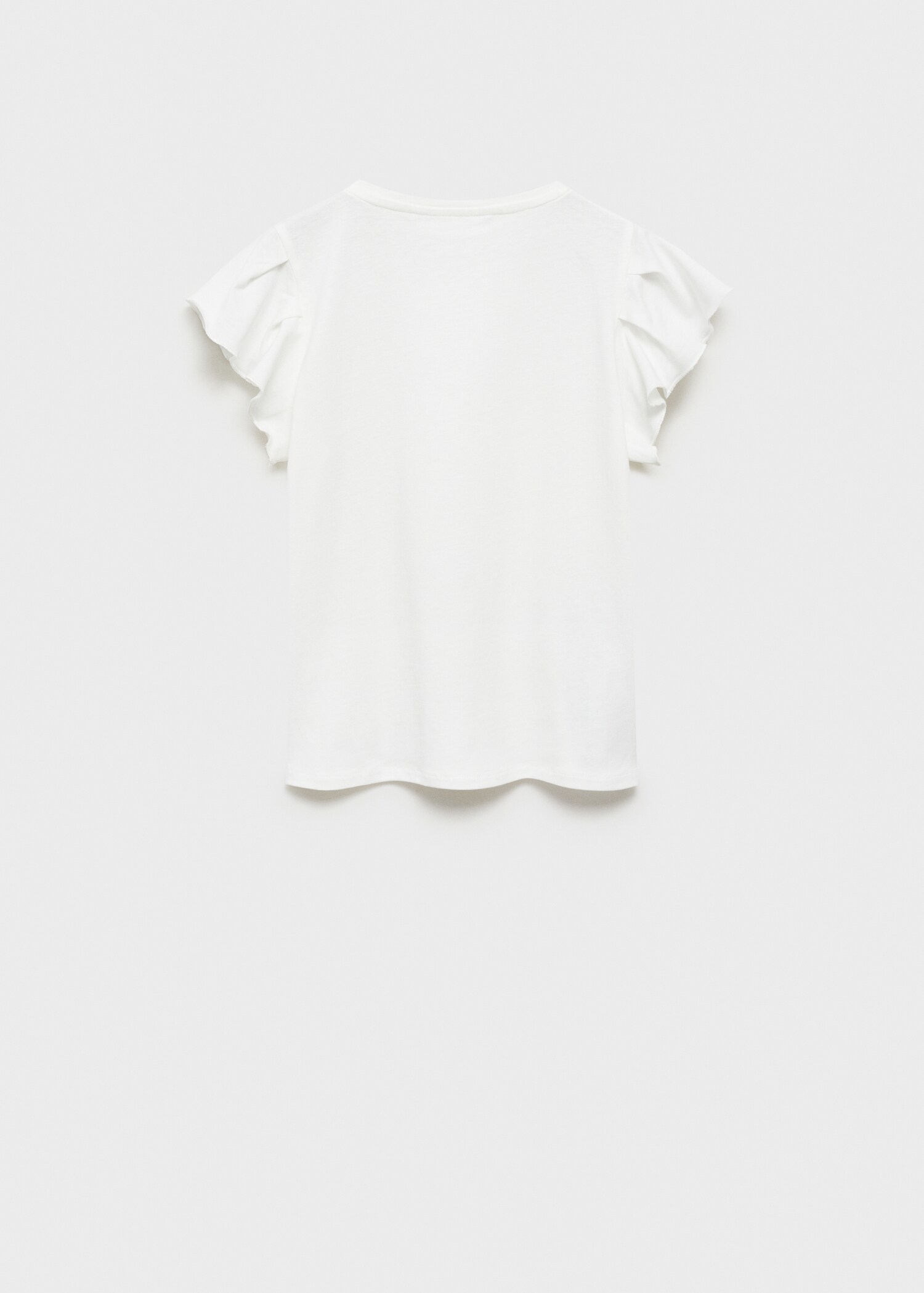 Short-sleeved ruffle t-shirt - Reverse of the article