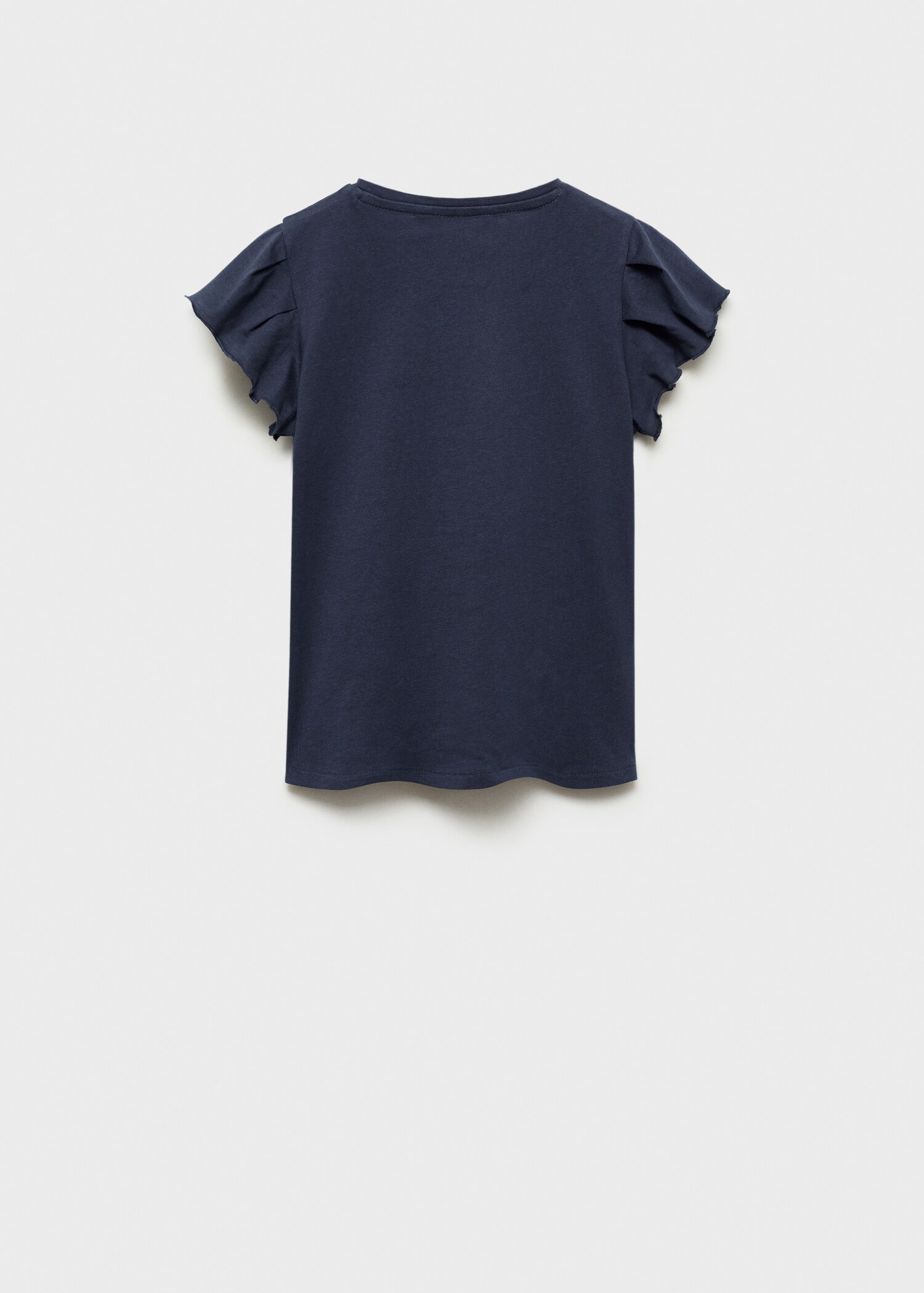Short-sleeved ruffle t-shirt - Reverse of the article