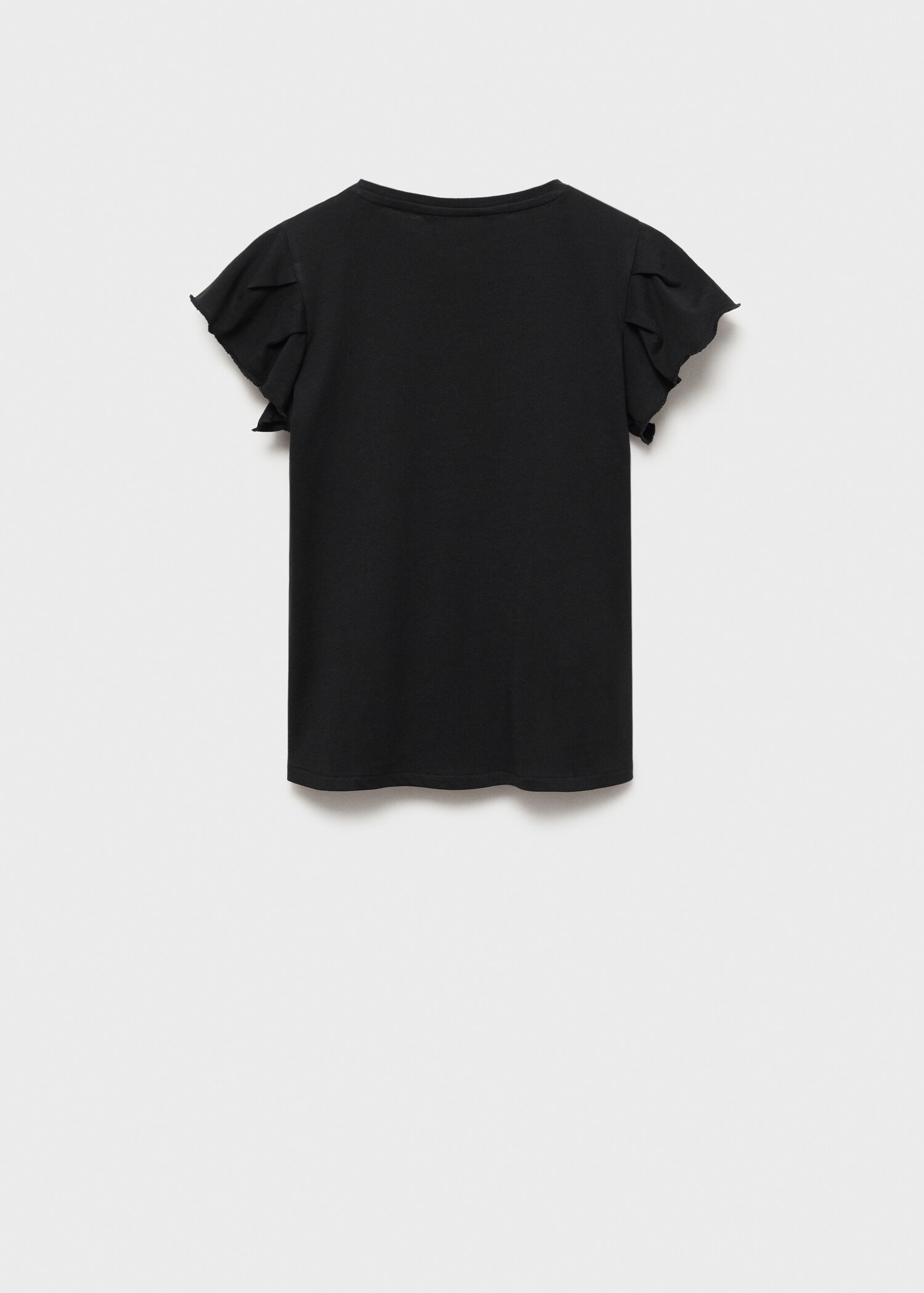 Short-sleeved ruffle t-shirt - Reverse of the article