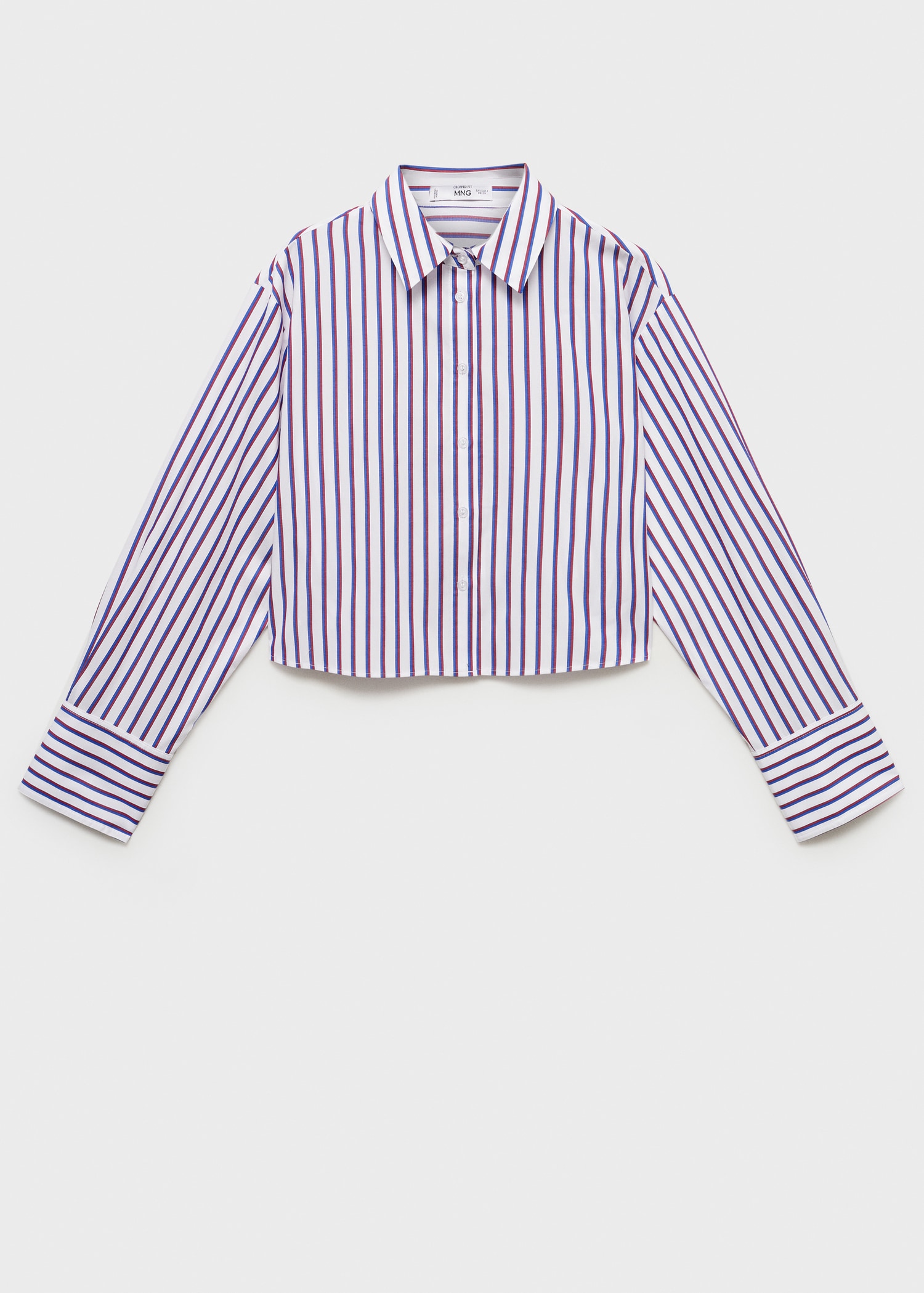 Striped cropped shirt - Women | MANGO United Kingdom