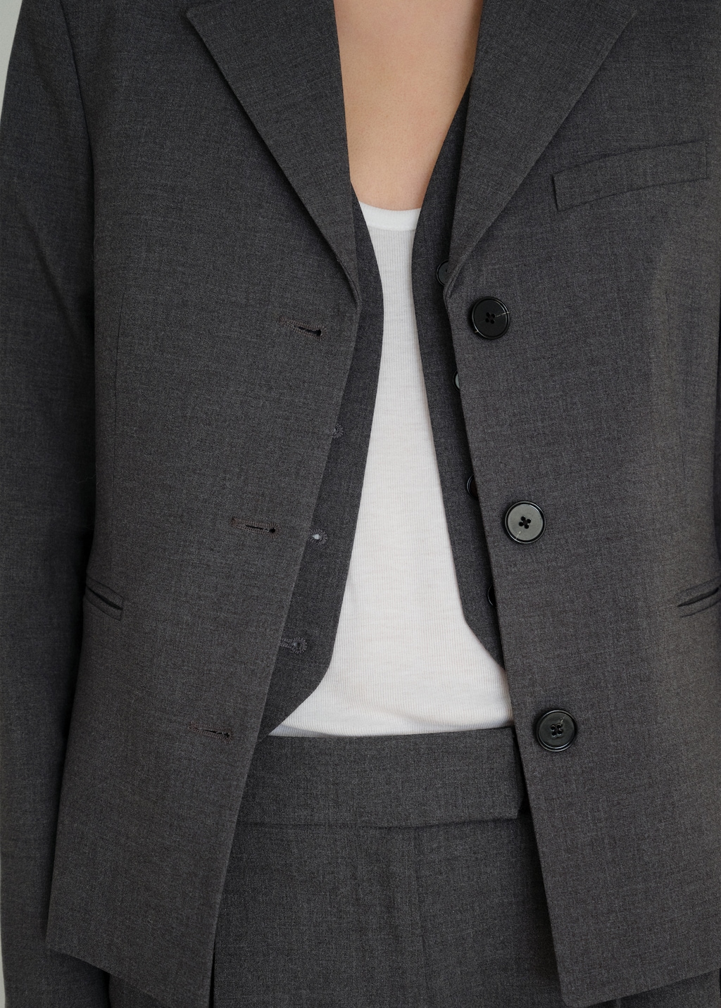 Straight-fit suit pants