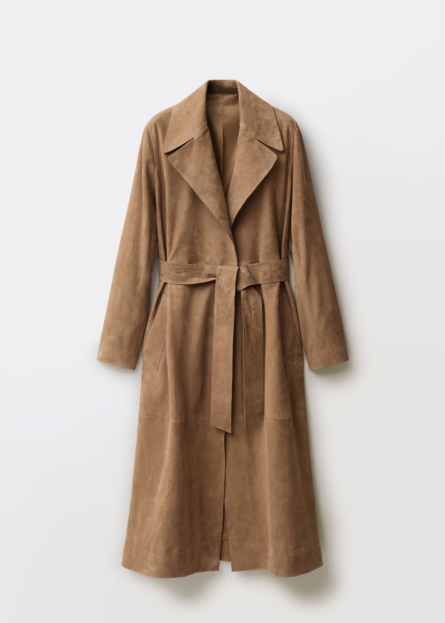 Belted suede trench coat - Article without model