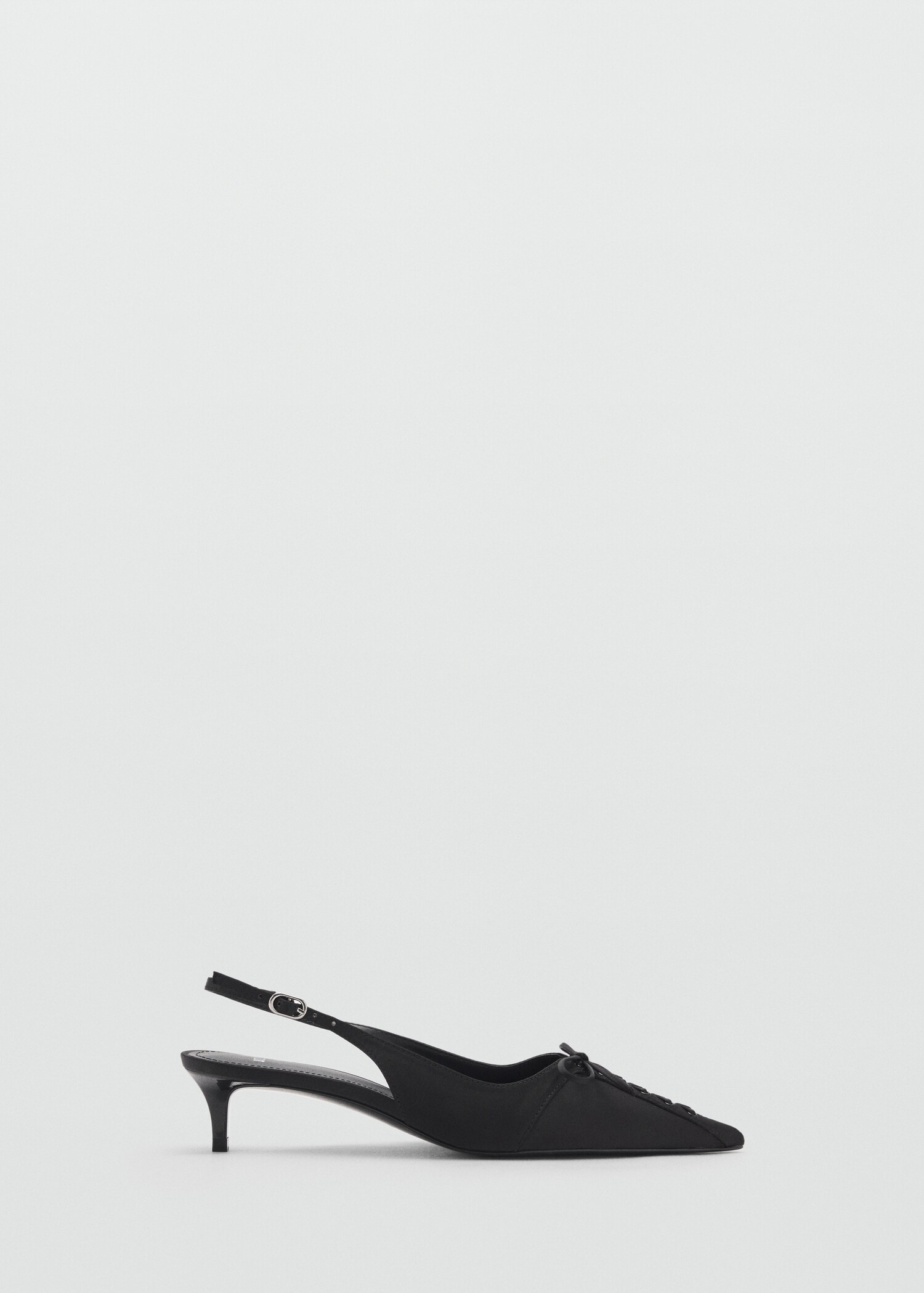High-heeled shoes with pointed toe and bow - Article without model