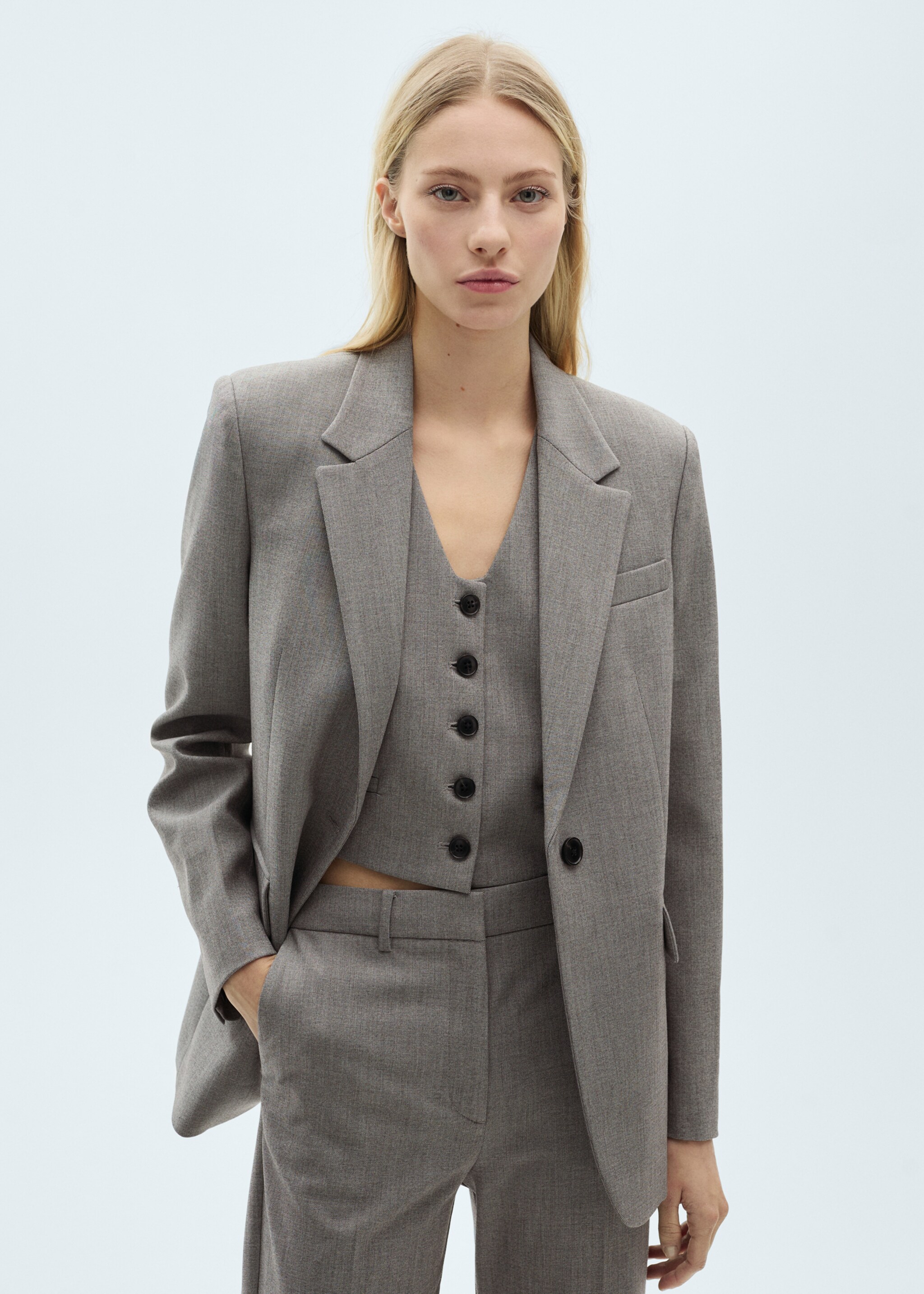 Straight suit trousers - Details of the article 1
