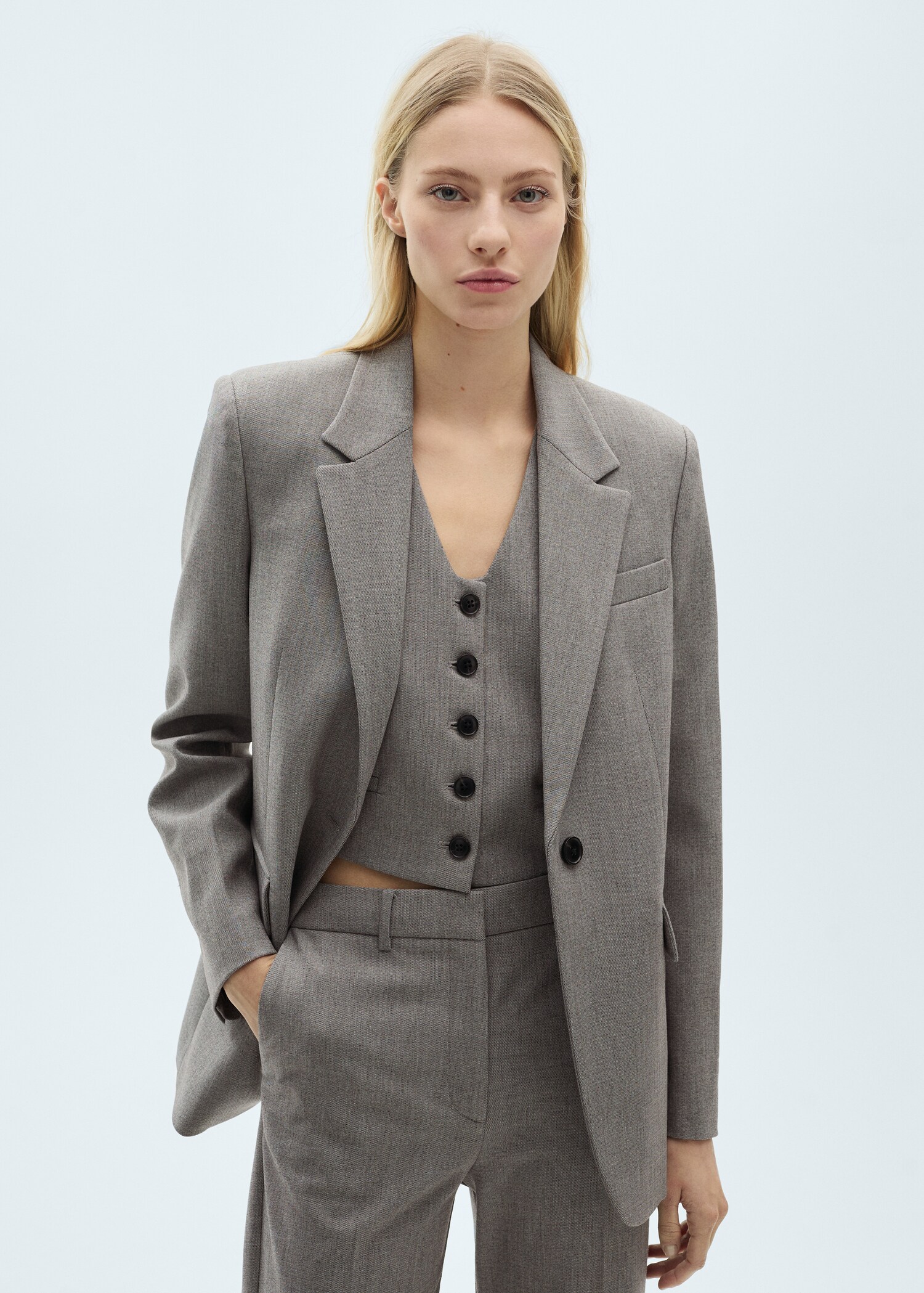 Straight suit trousers - Details of the article 1