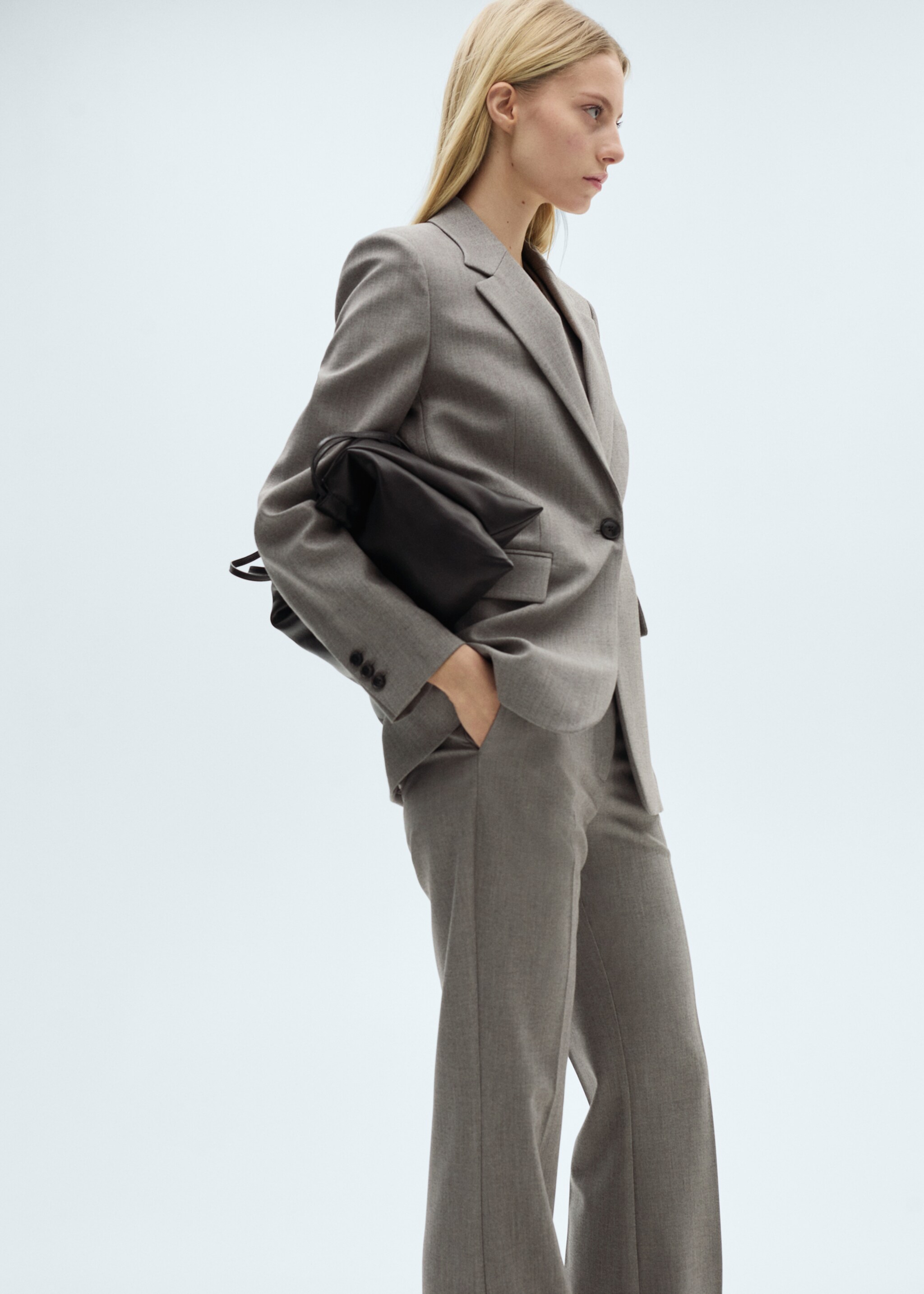 Straight suit trousers - Details of the article 2