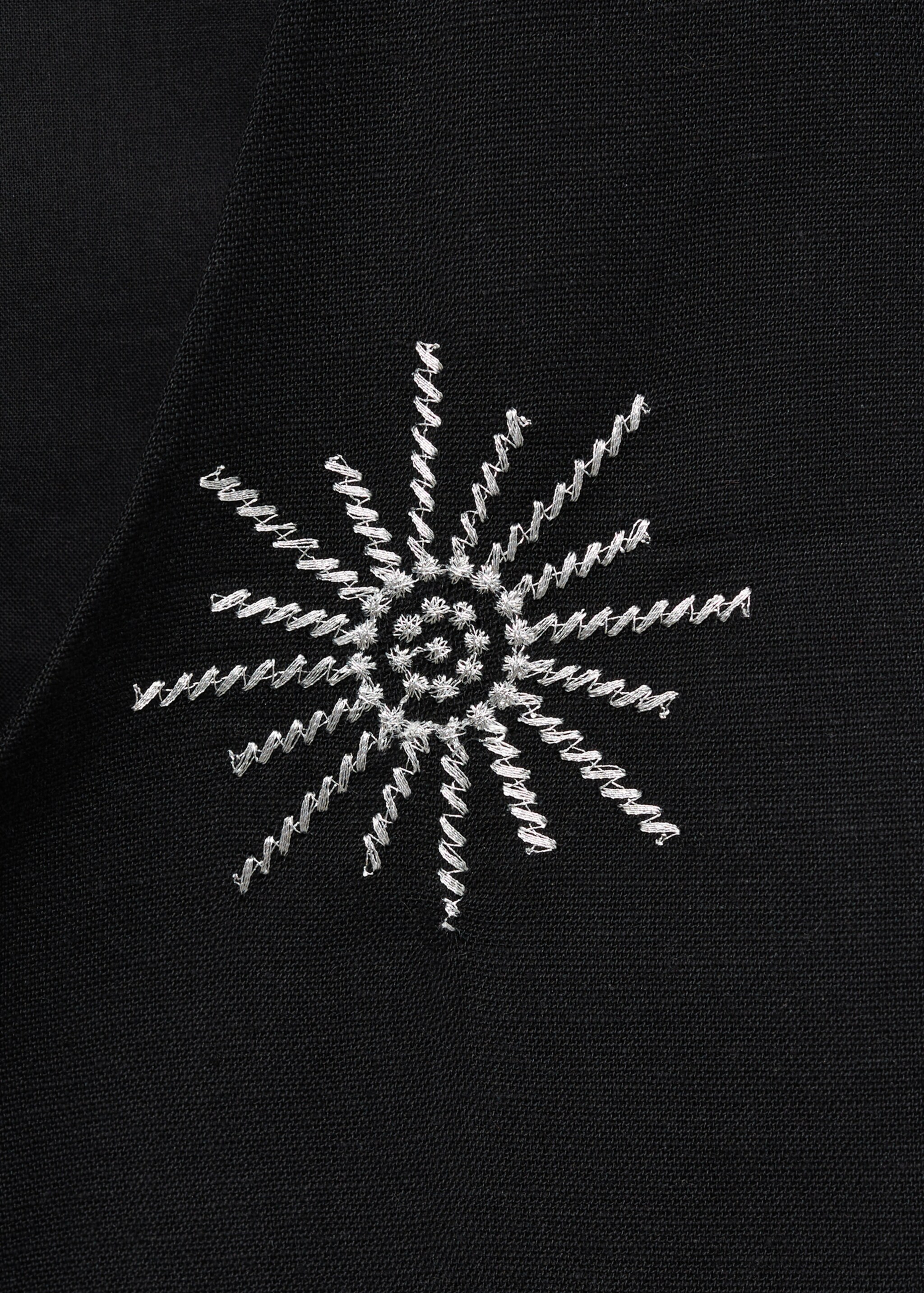 Embroidered top with bow closure - Details of the article 0