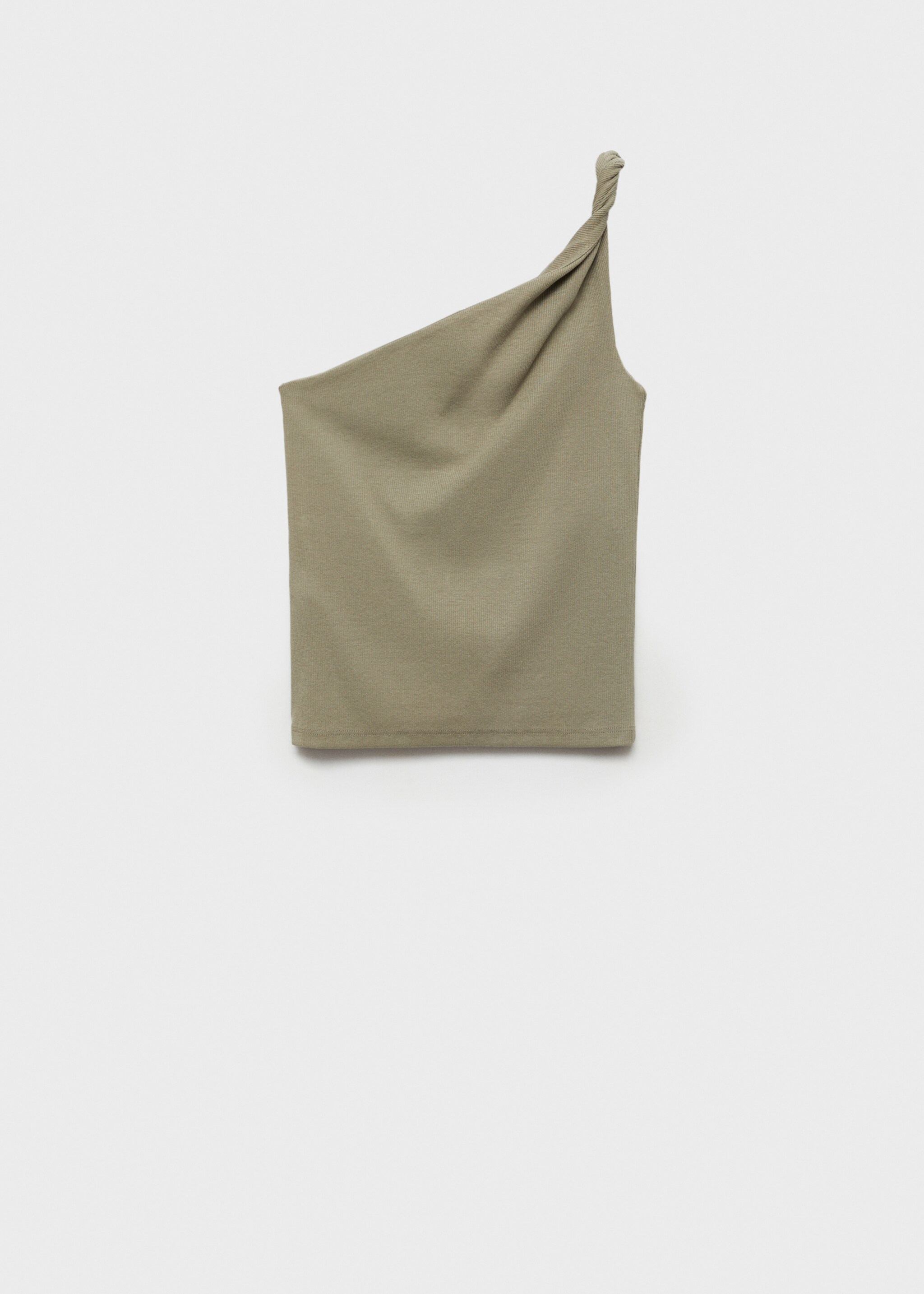 Asymmetrical cotton top - Article without model, Green. Ref: 87045728-00.