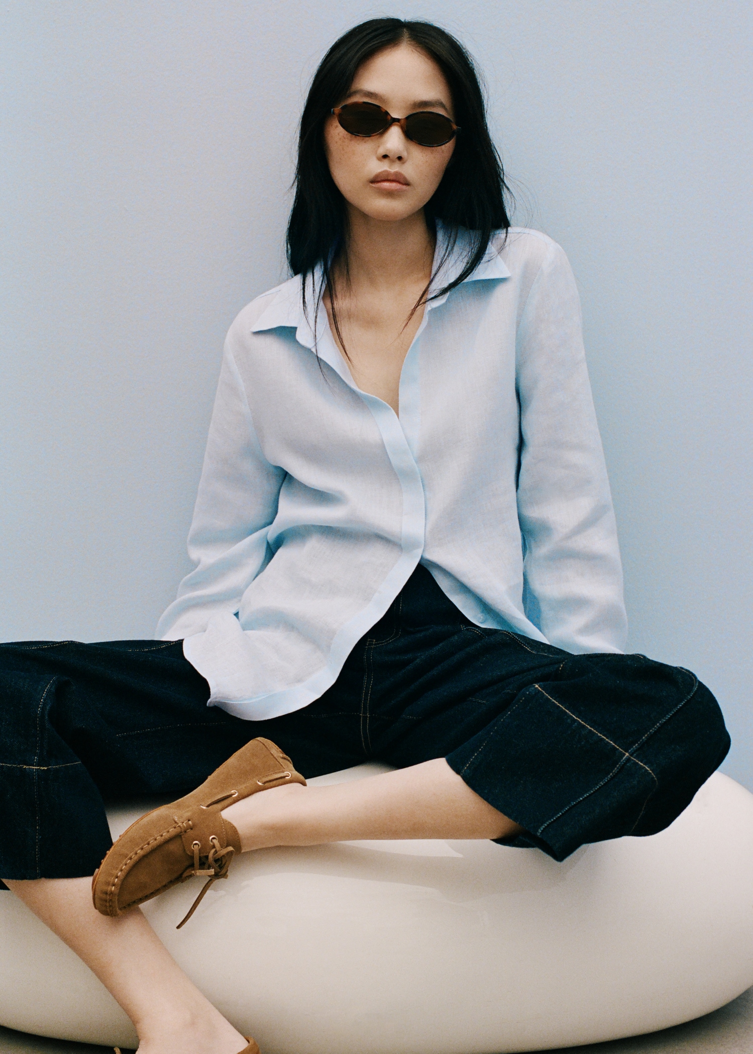 Straight linen shirt - Details of the article 7