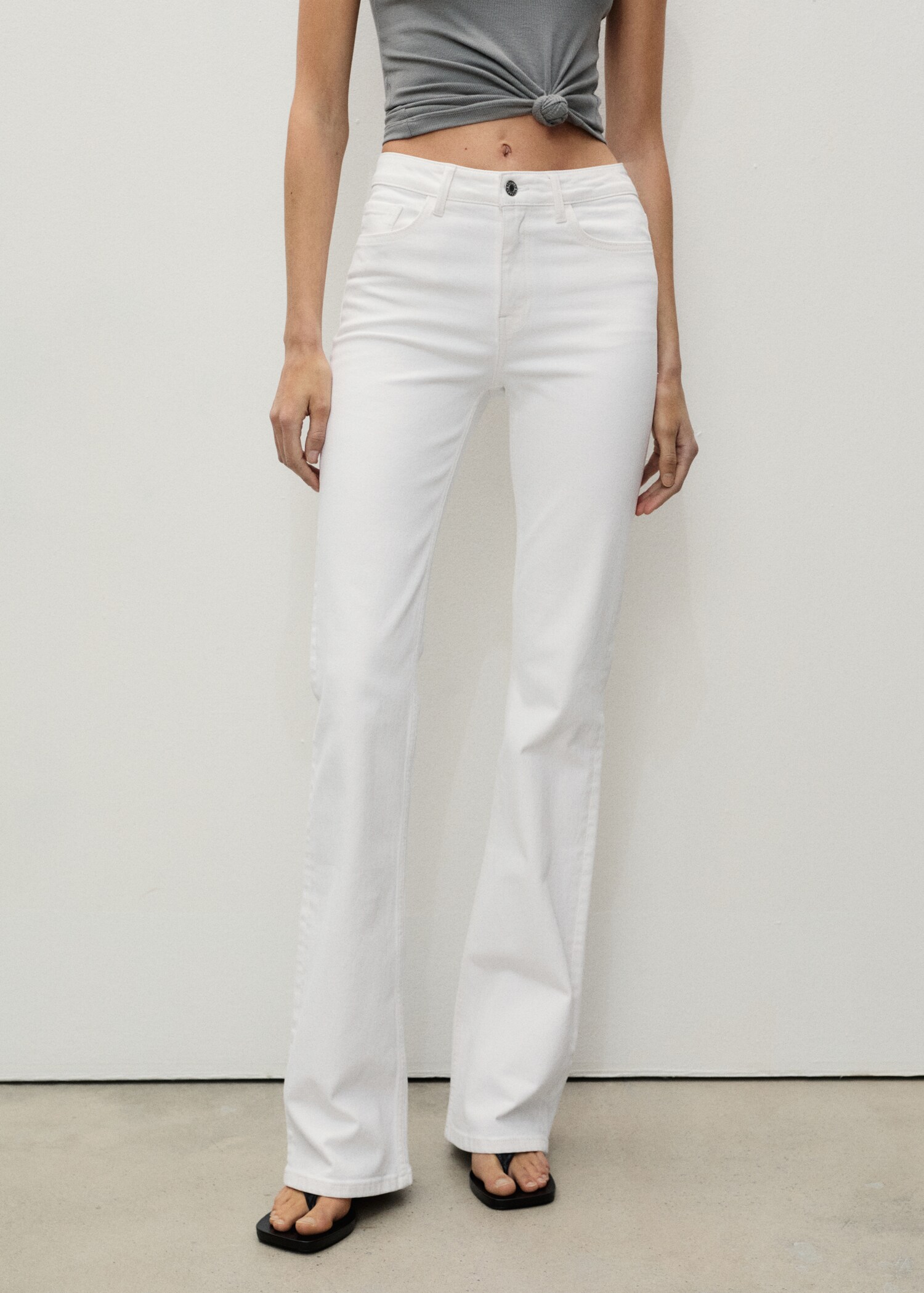 Fiona flared mid-rise jeans - Medium plane