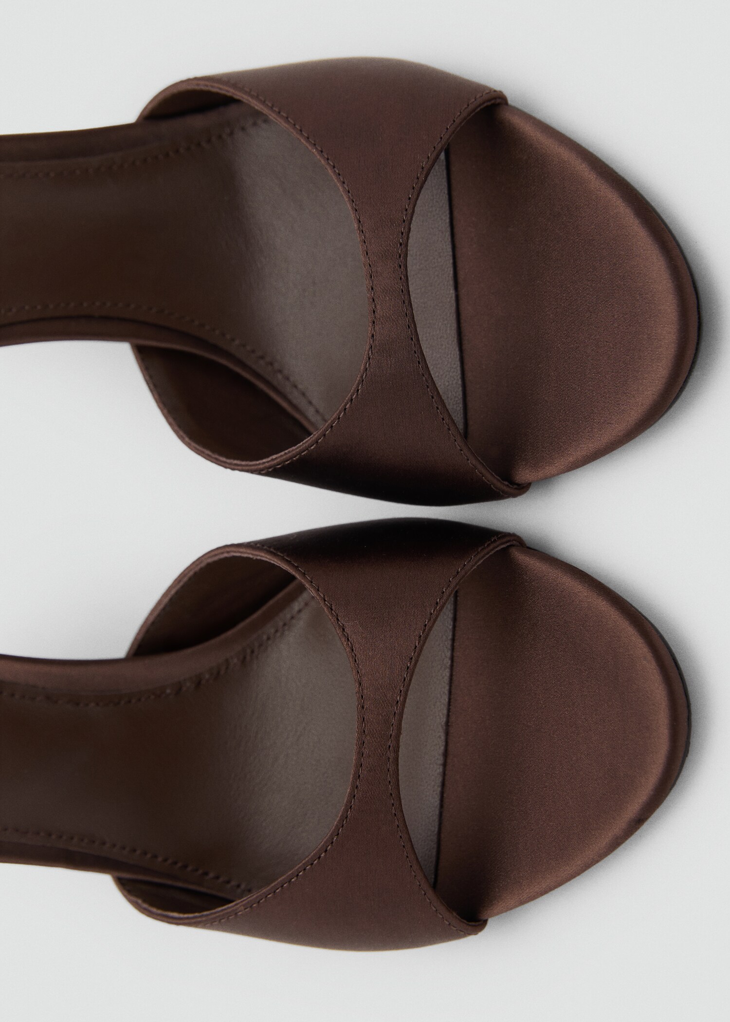 Sandale à talon en cuir mélangé satiné - Détail de l'article 1