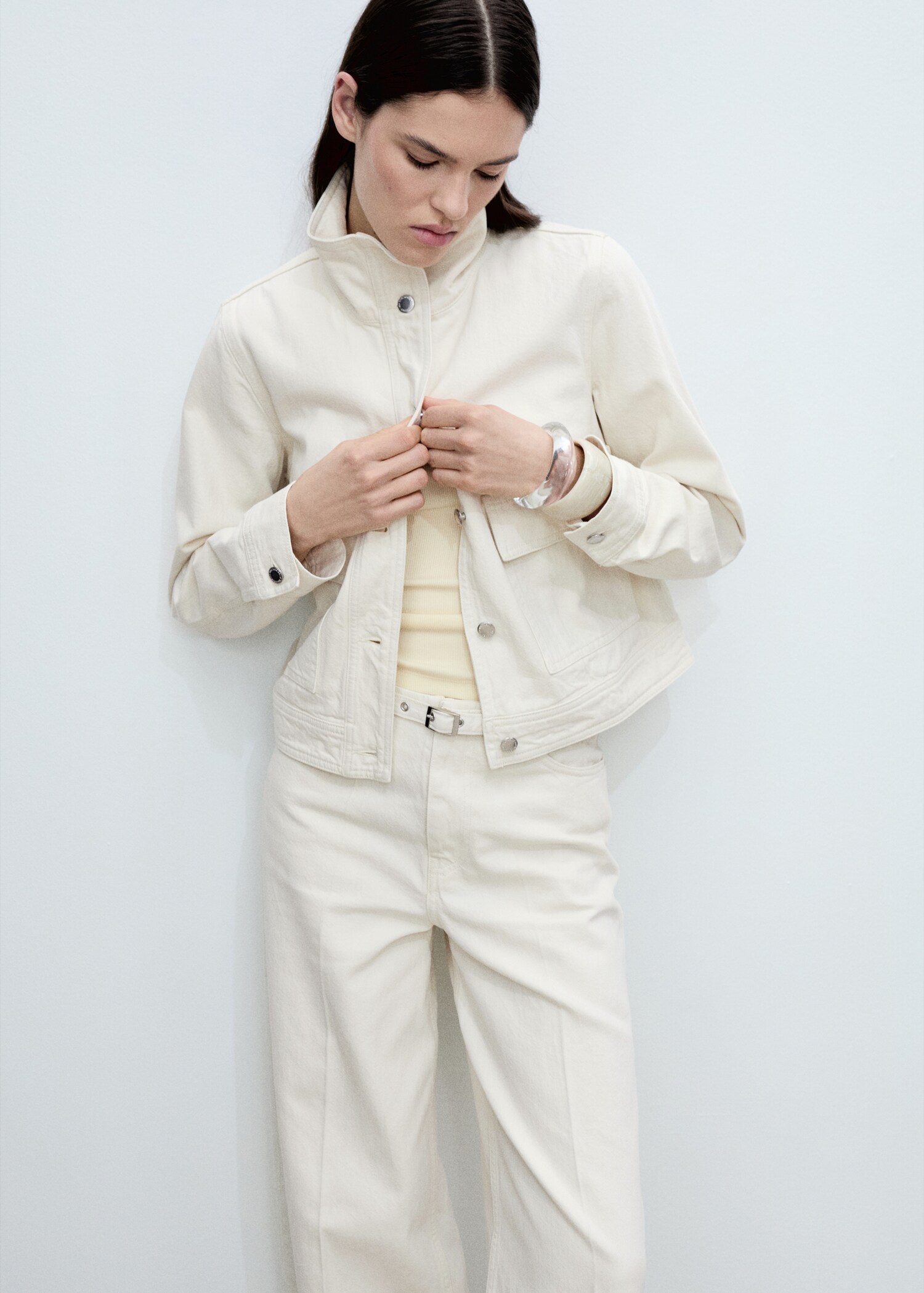 Wideleg jeans with belt - Details of the article 1