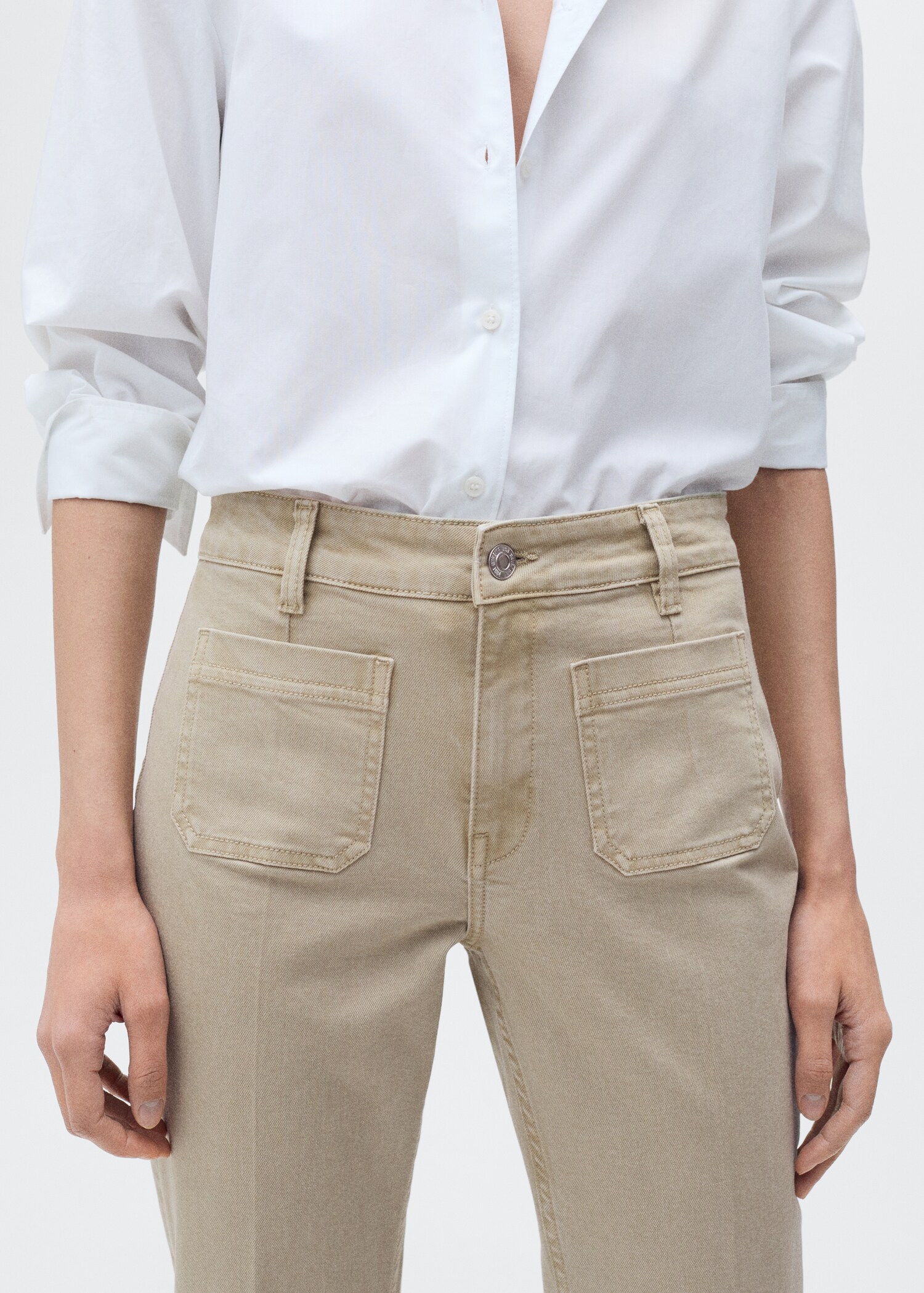Jeans flare crop bolsillos - Detalle del artículo 6