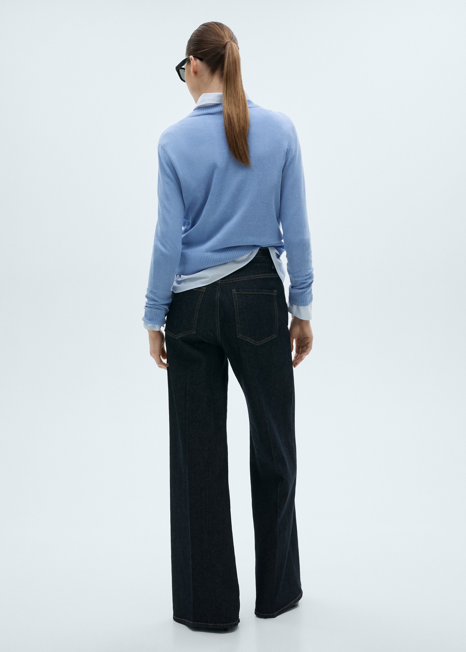 Linen-blend knitted sweater - Reverse of the article