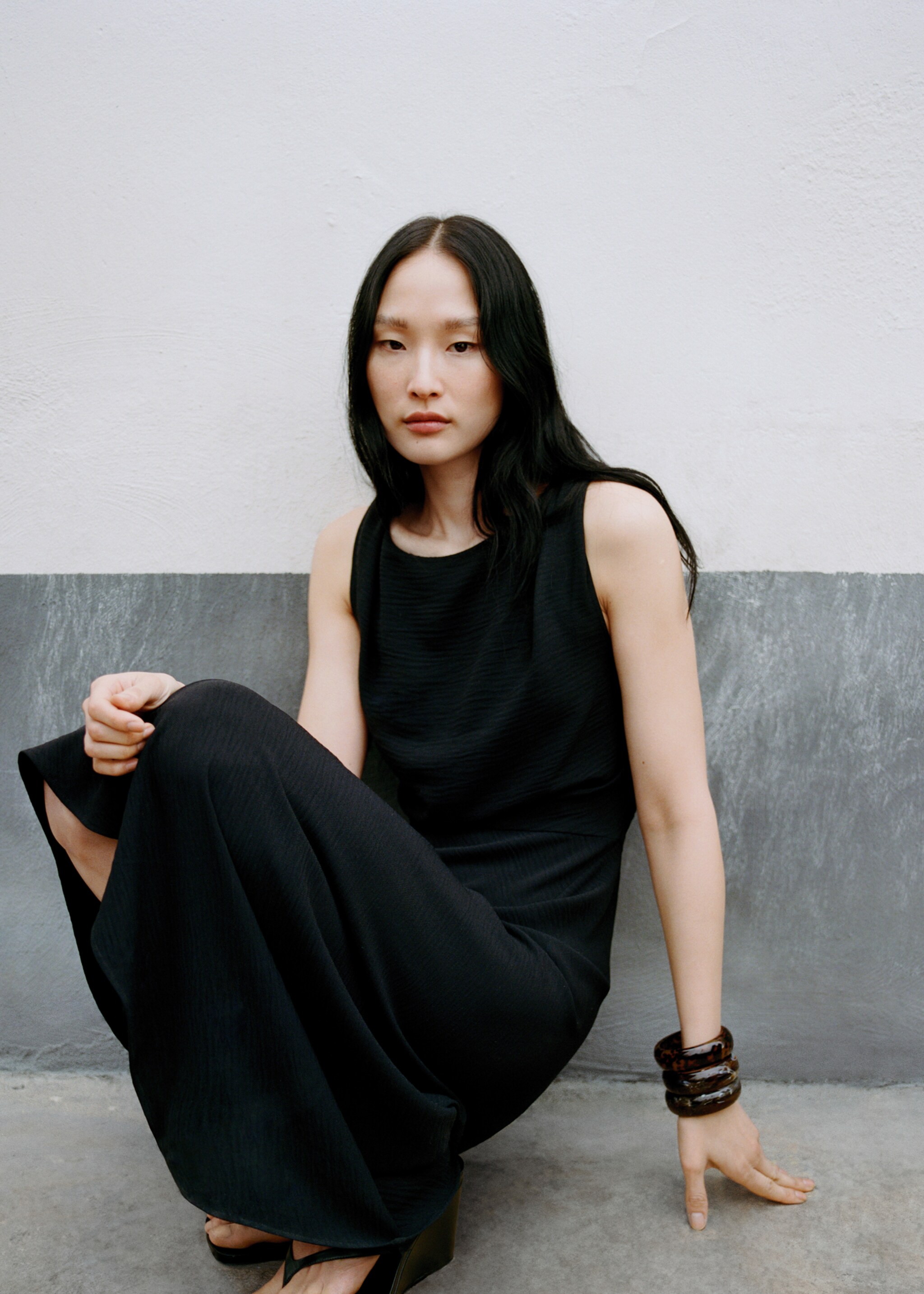 Long asymmetric dress - Details of the article 6