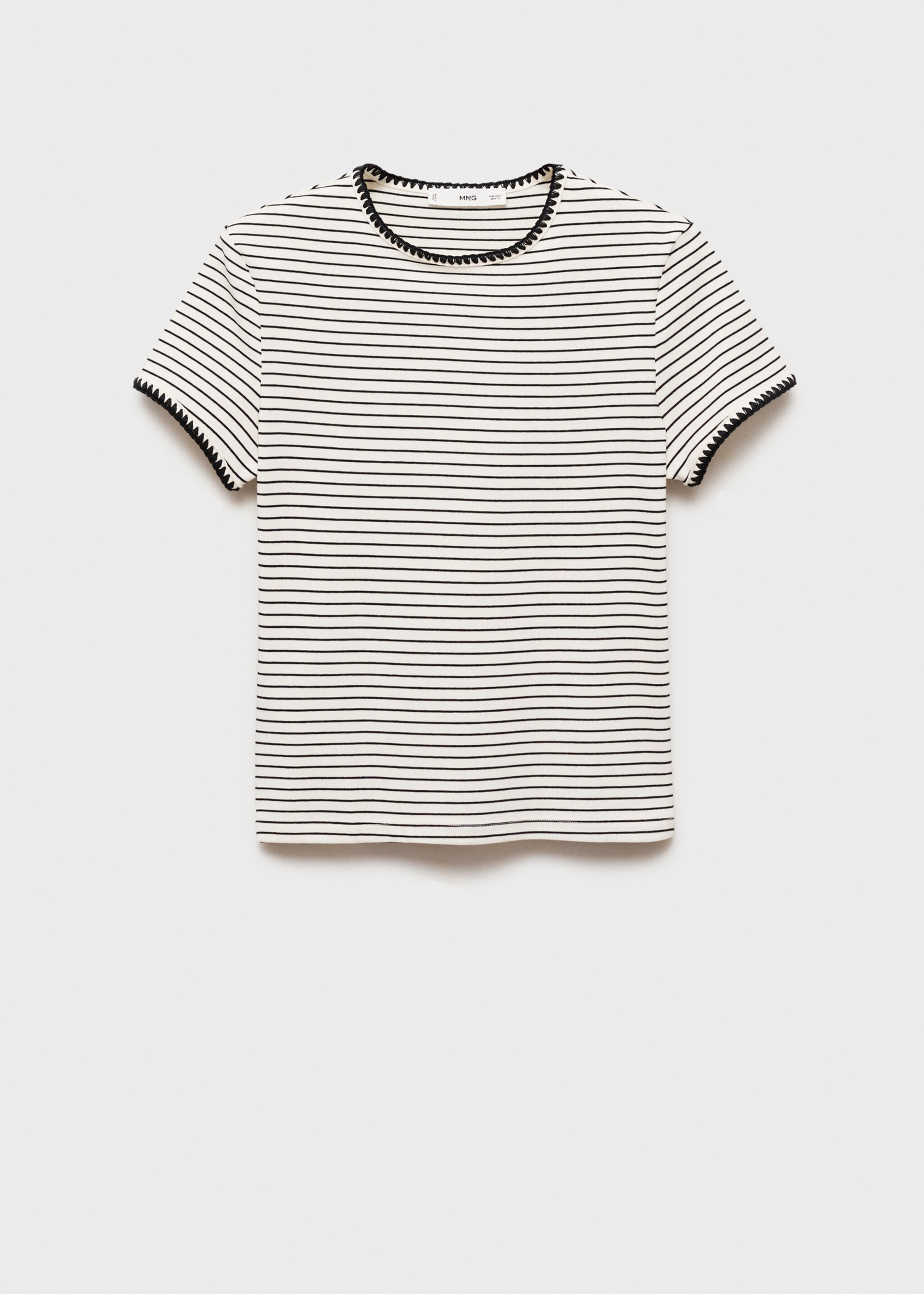 Camiseta algodón ribetes contraste - Artículo sin modelo