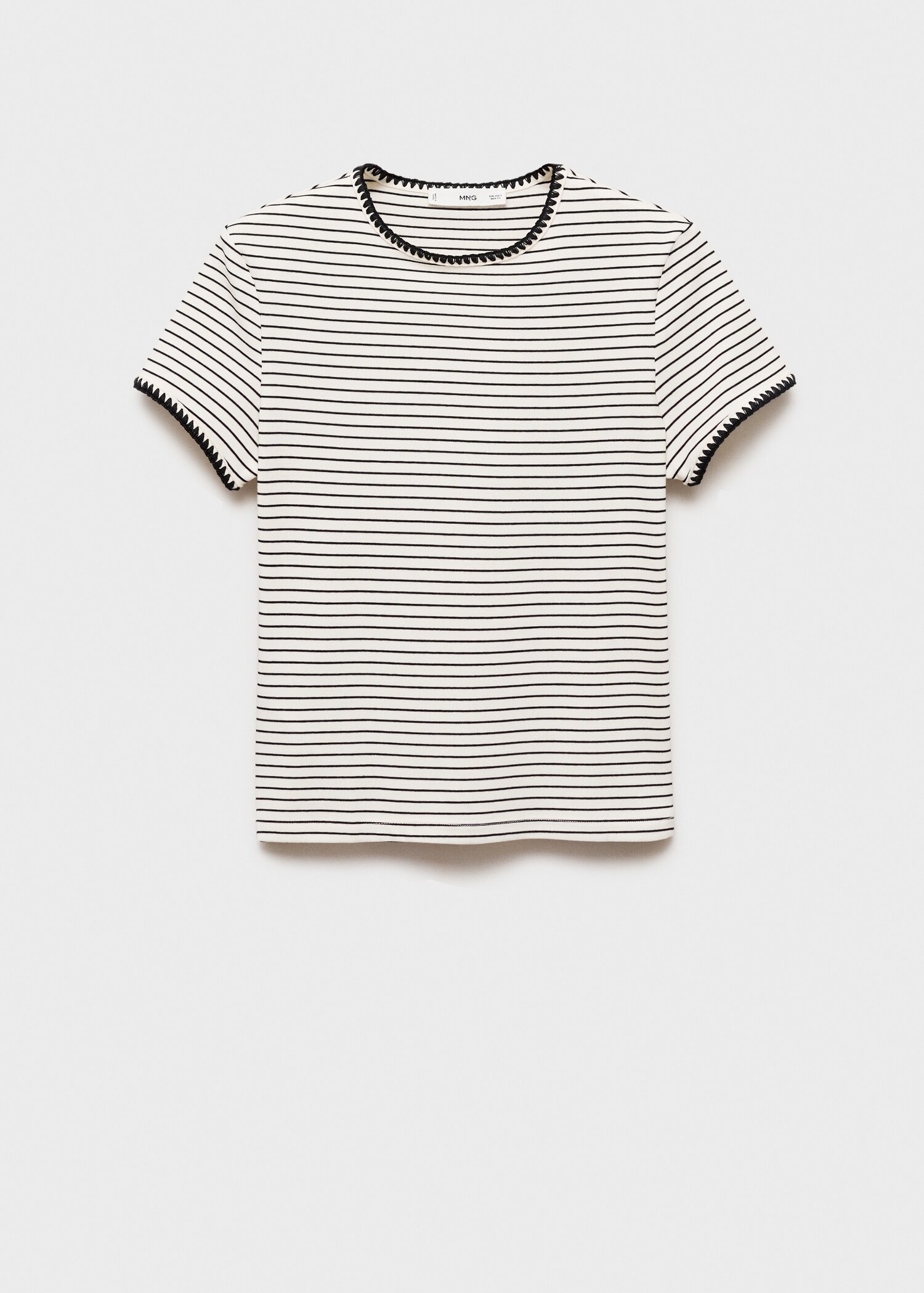 Camiseta algodón ribetes contraste - Artículo sin modelo