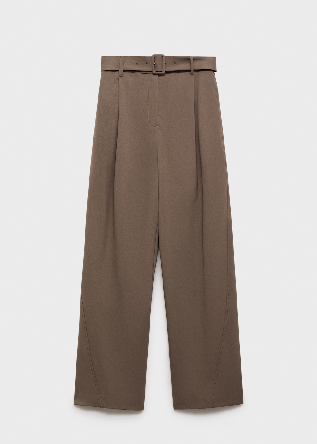 Belt straight-fit trousers - Women | MANGO USA