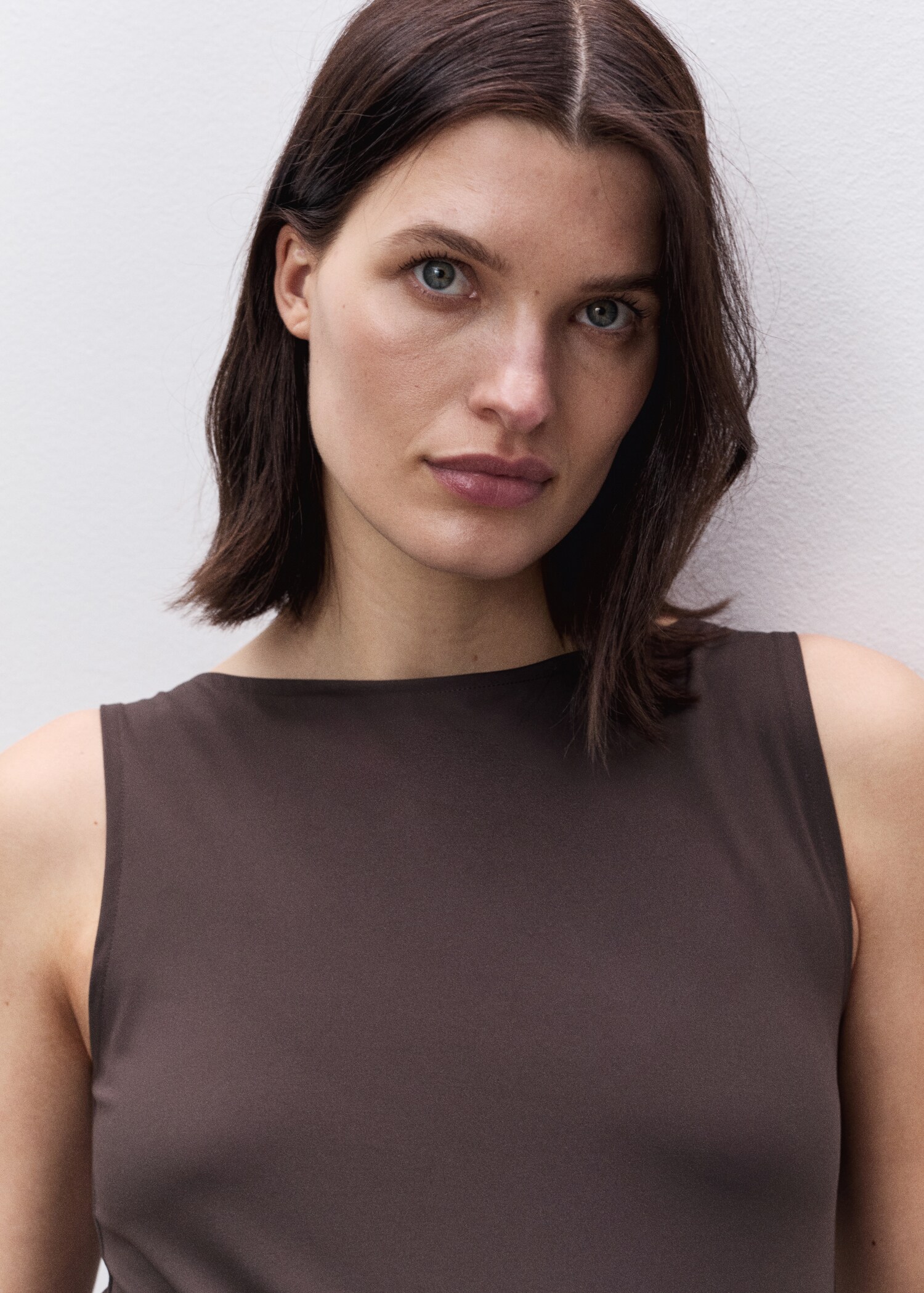 Ruched boat-neck top - Details of the article 1
