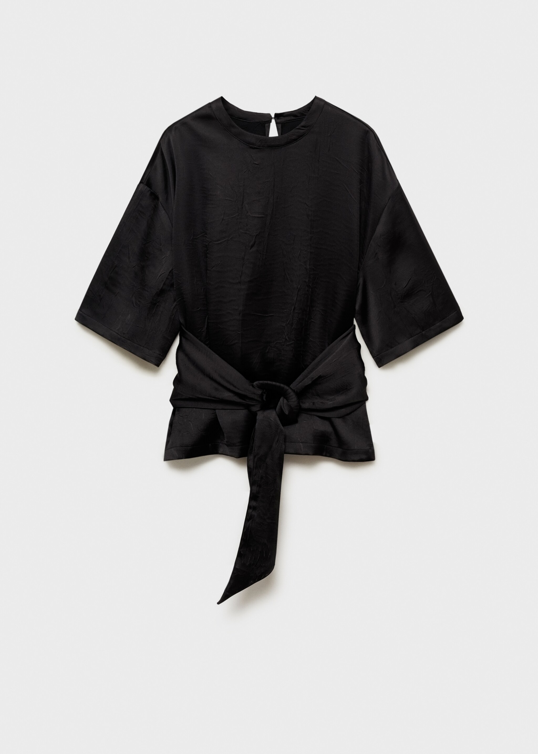 Satin blouse with belt - Article without model