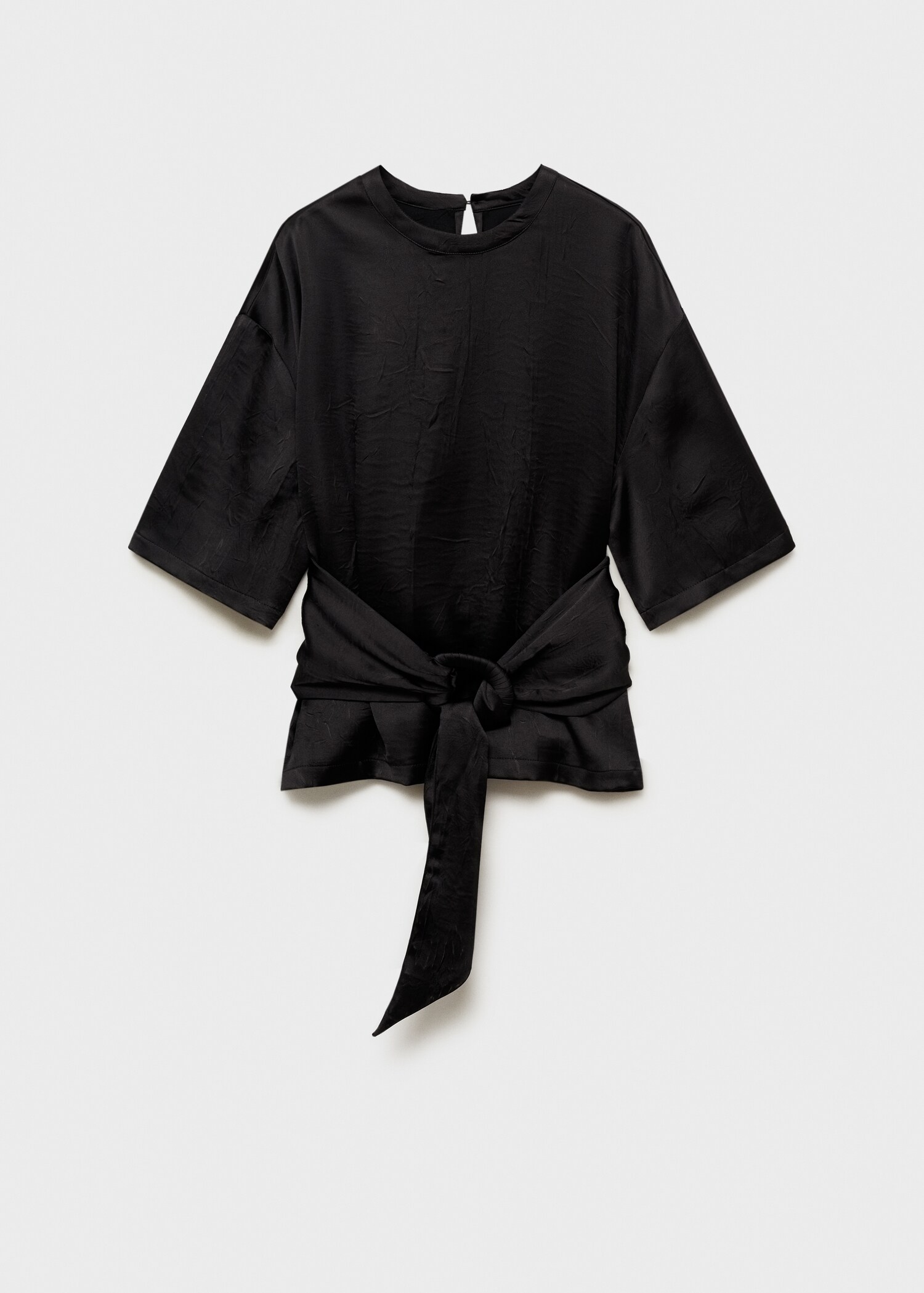 Blusa satinata cintura - Articolo senza modello