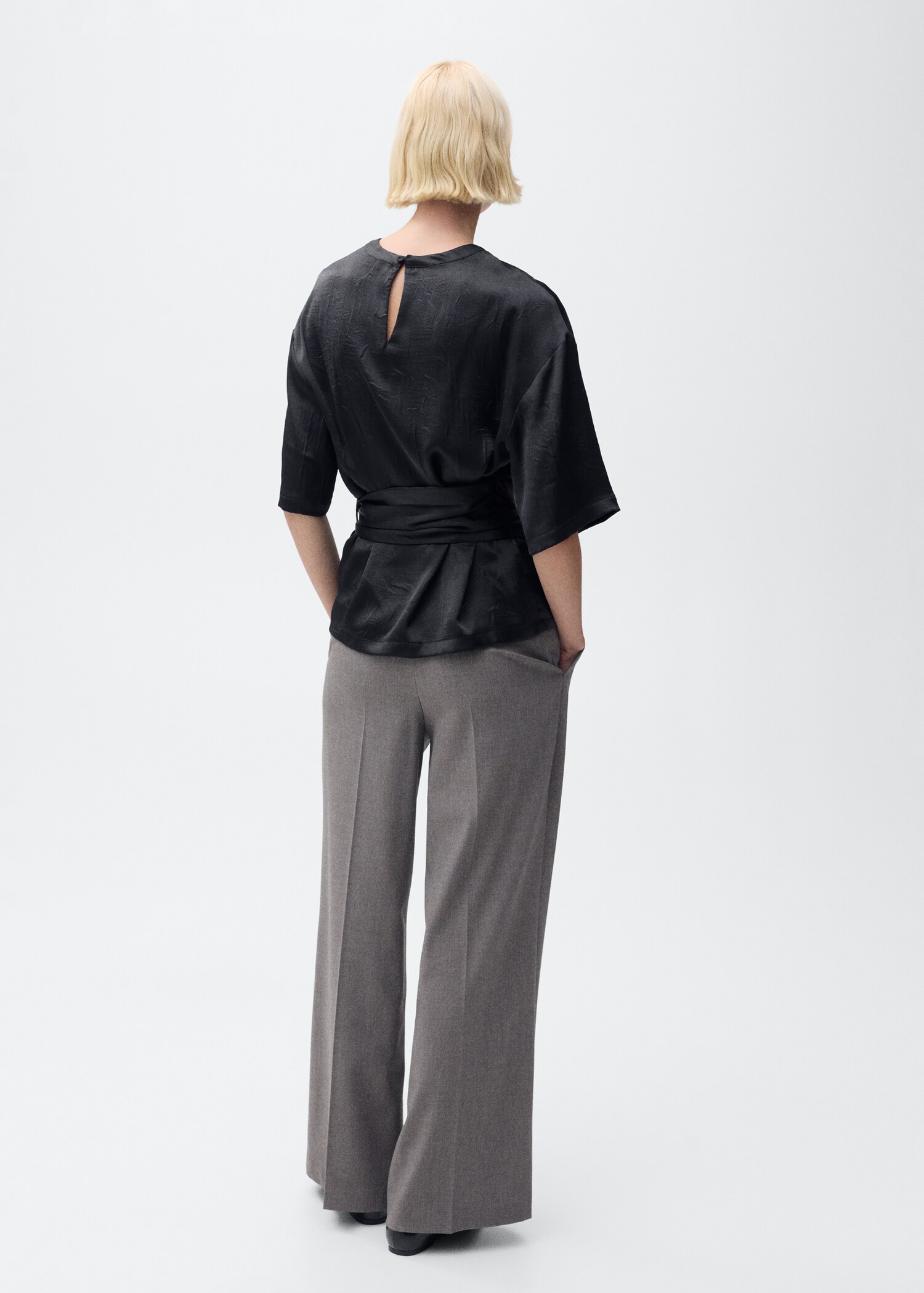 Blusa satinata cintura - Retro dell'articolo