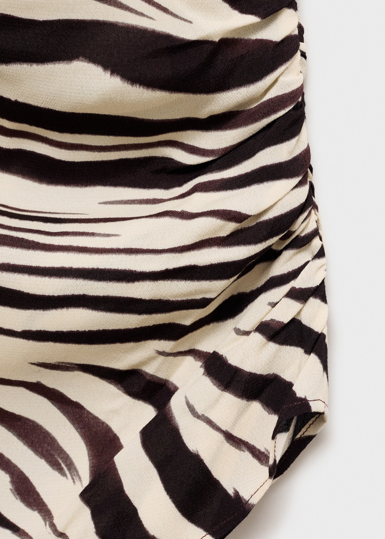 Drapierte Bluse mit Zebramotiv - Detail des Artikels 0