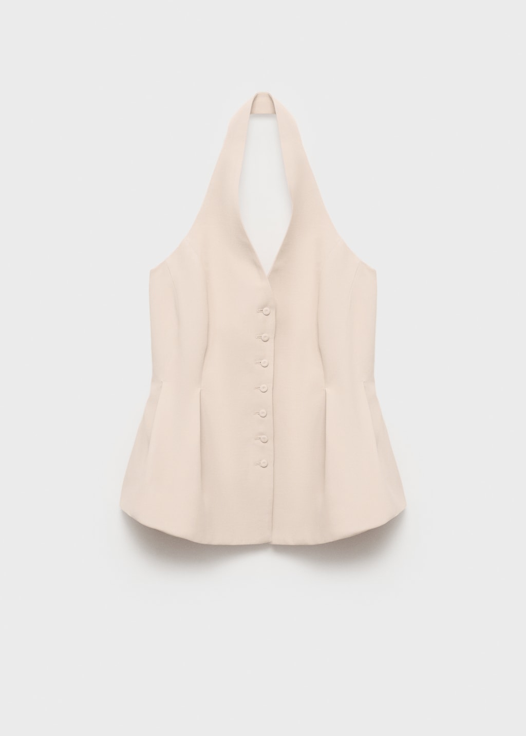 Halter-neck vest with pleats - Women | MANGO USA Halter-neck vest with pleats - Women | MANGO USA