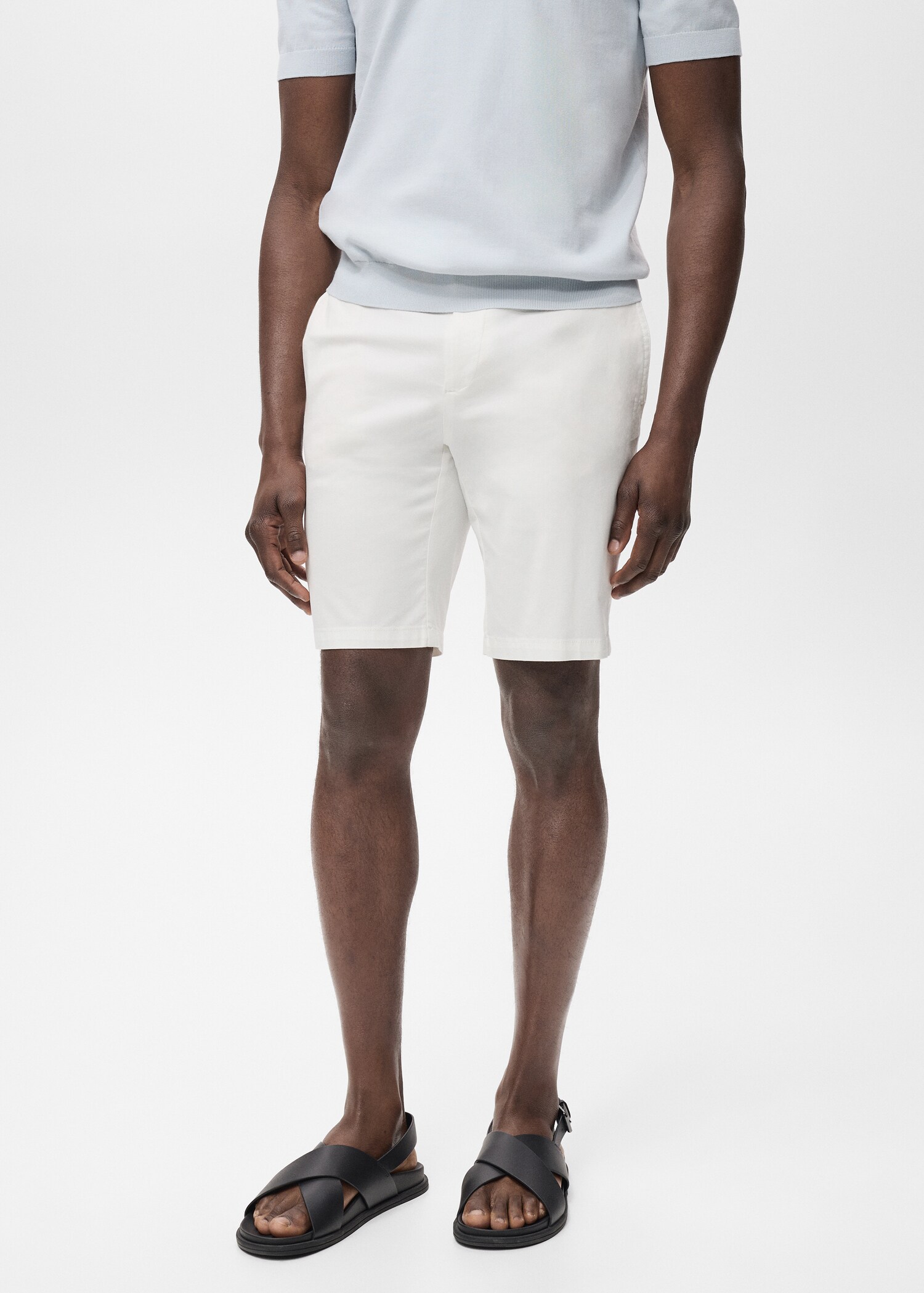 Bermudas slim fit chino algodón - Plano medio