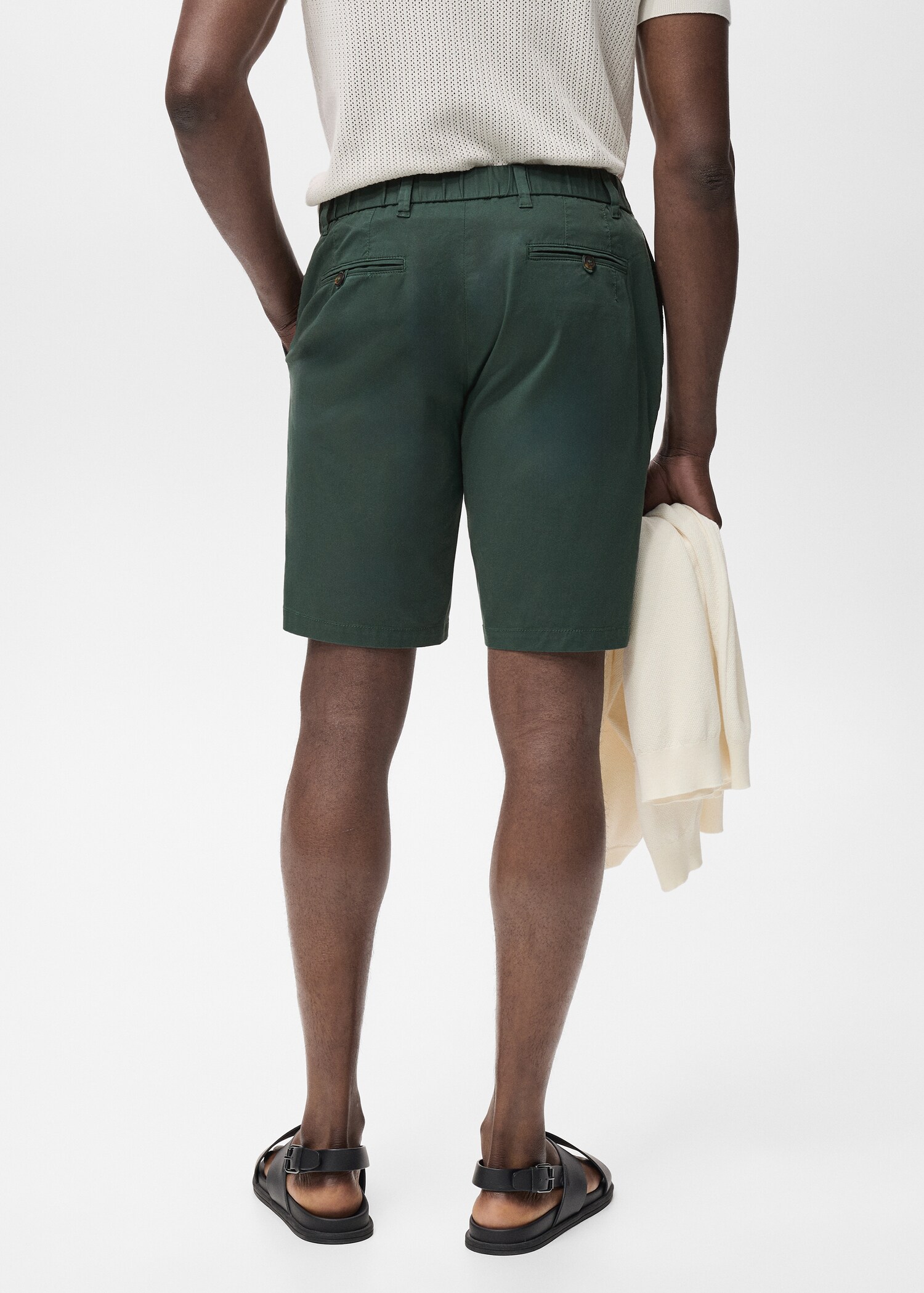Bermudas slim fit chino algodón - Reverso del artículo