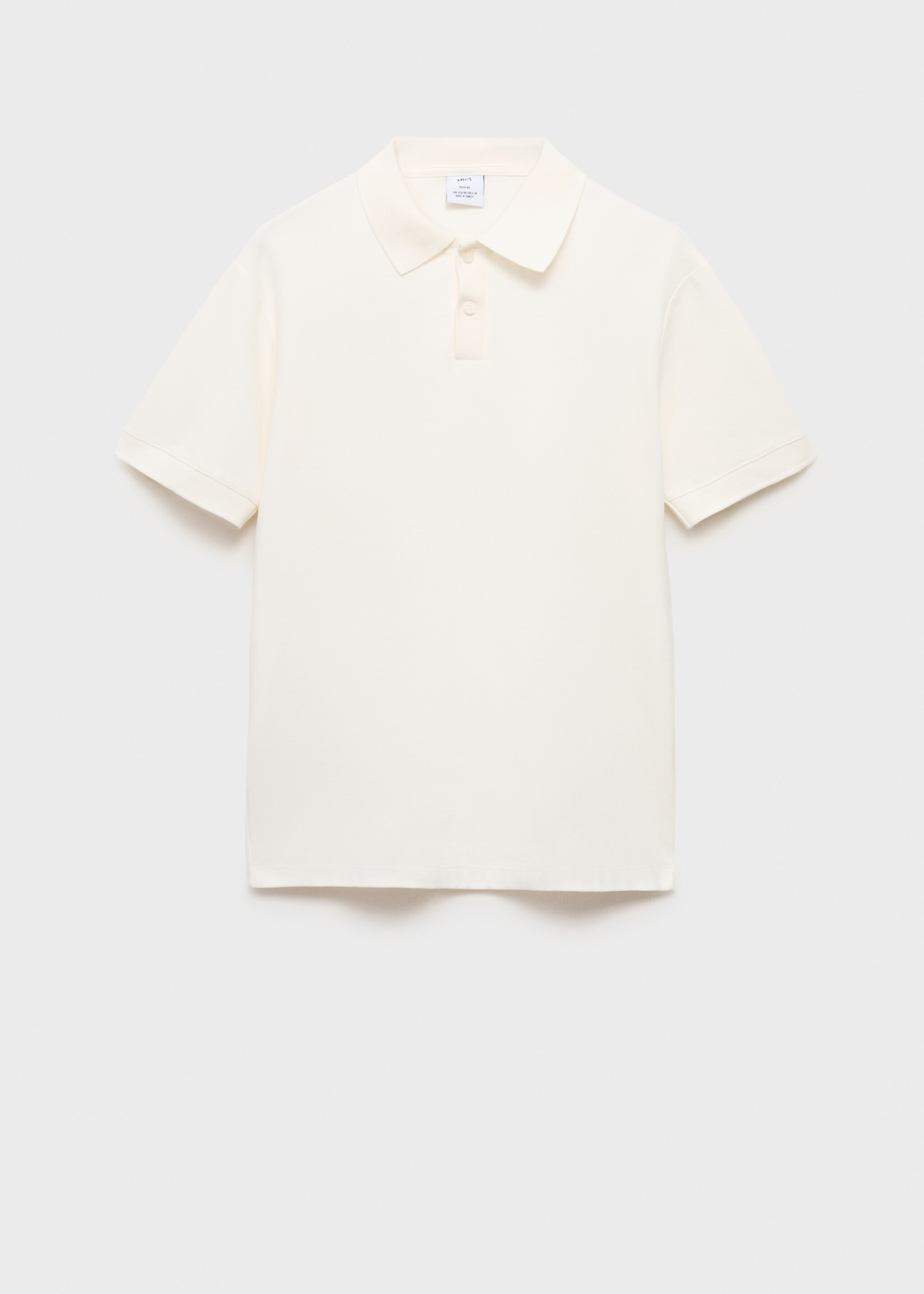 Structured knitted polo shirt - Article without model