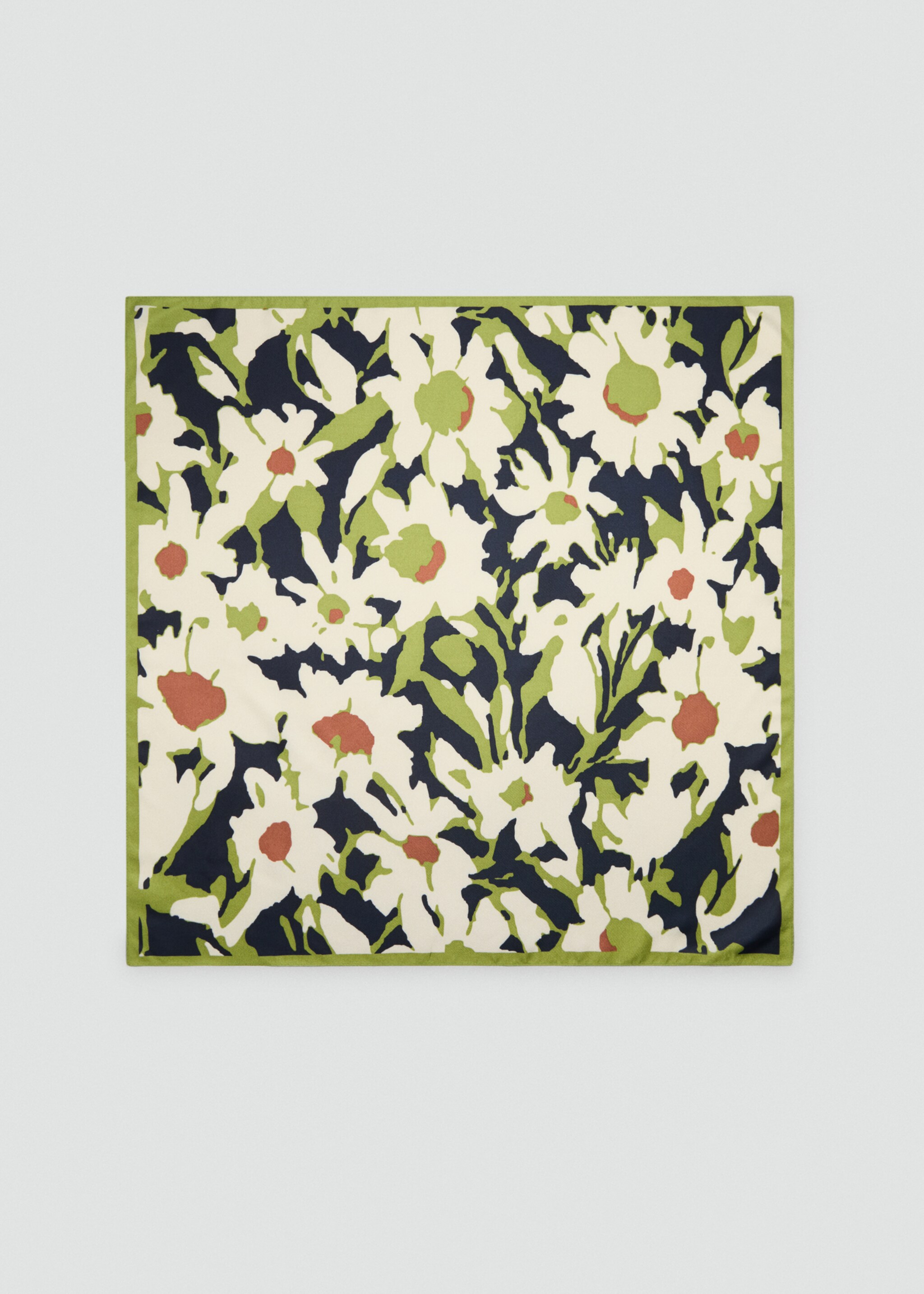 Floral-print satin scarf - Article without model